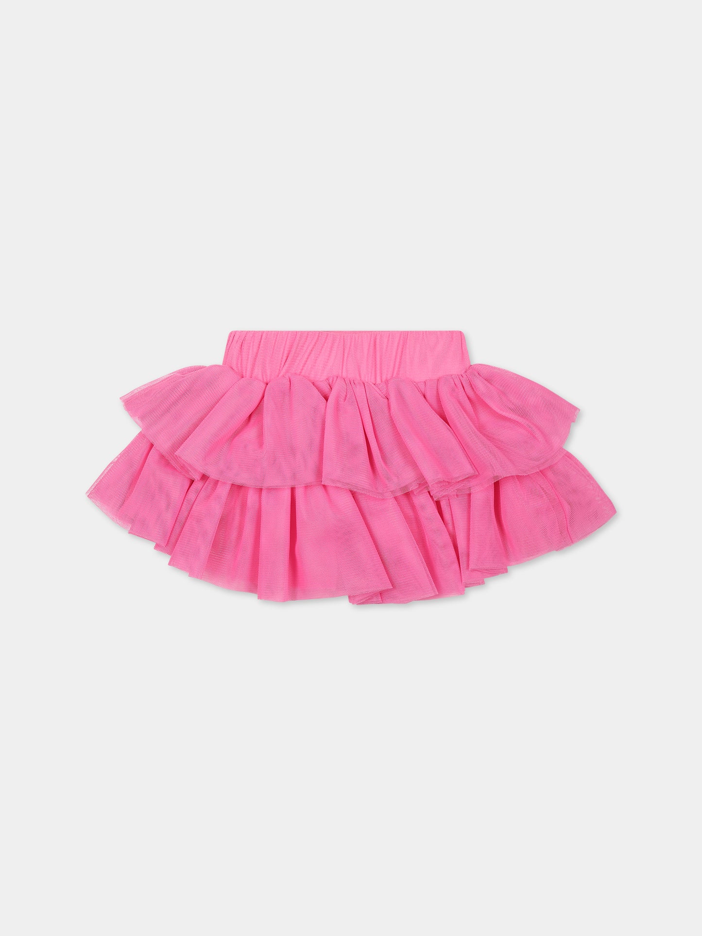 Gonna fucsia per bambina con logo,Blumarine Baby,IF3145 X0517
