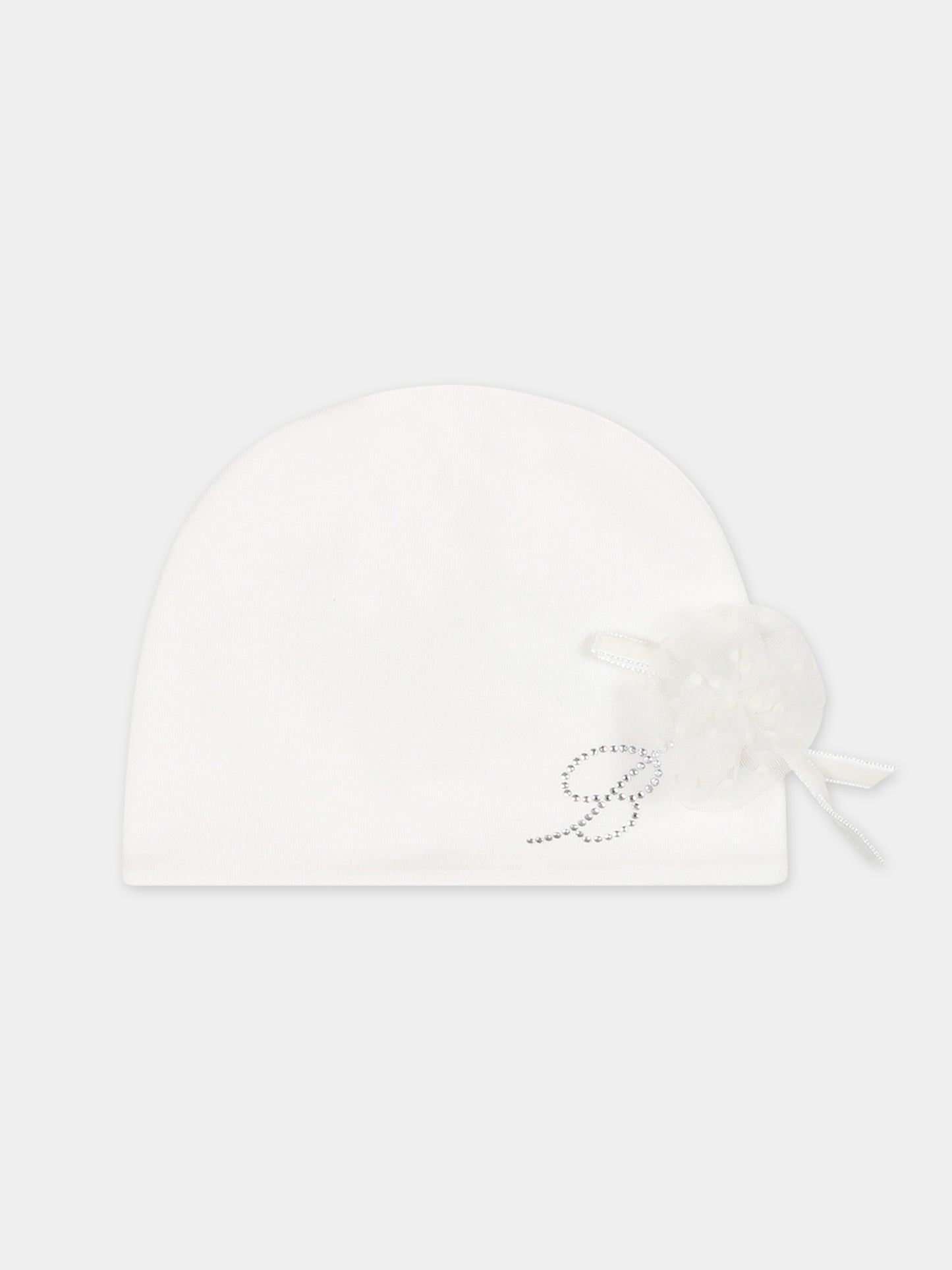 Set bianco per neonata con logo,Blumarine Baby,IF3109 10602