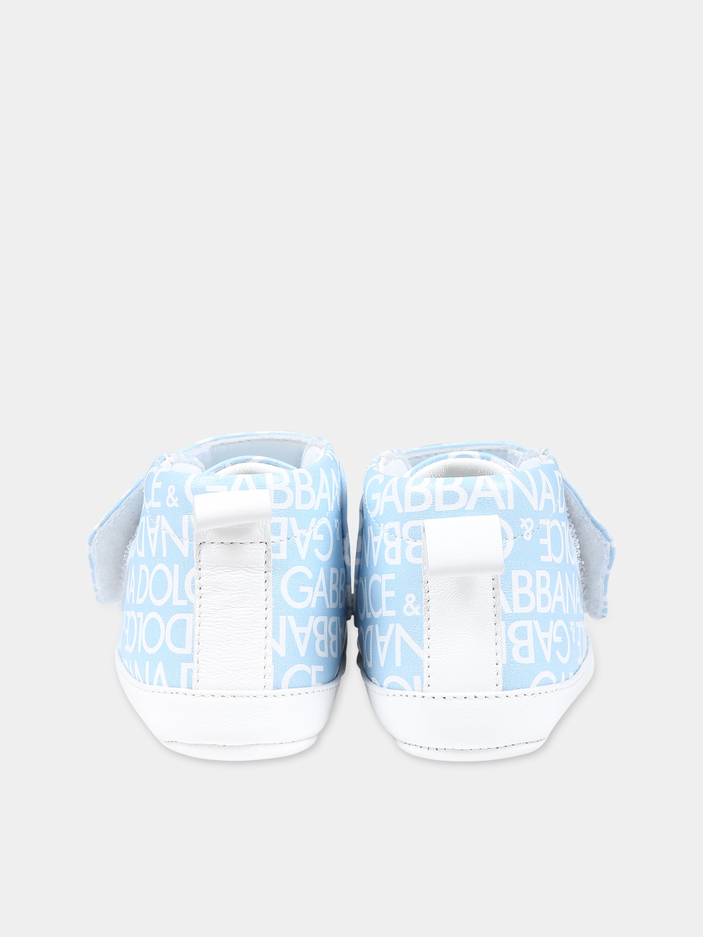Sneakers celesti per neonato con logo,Dolce & Gabbana Kids,DK0130 AX179 HCXCA
