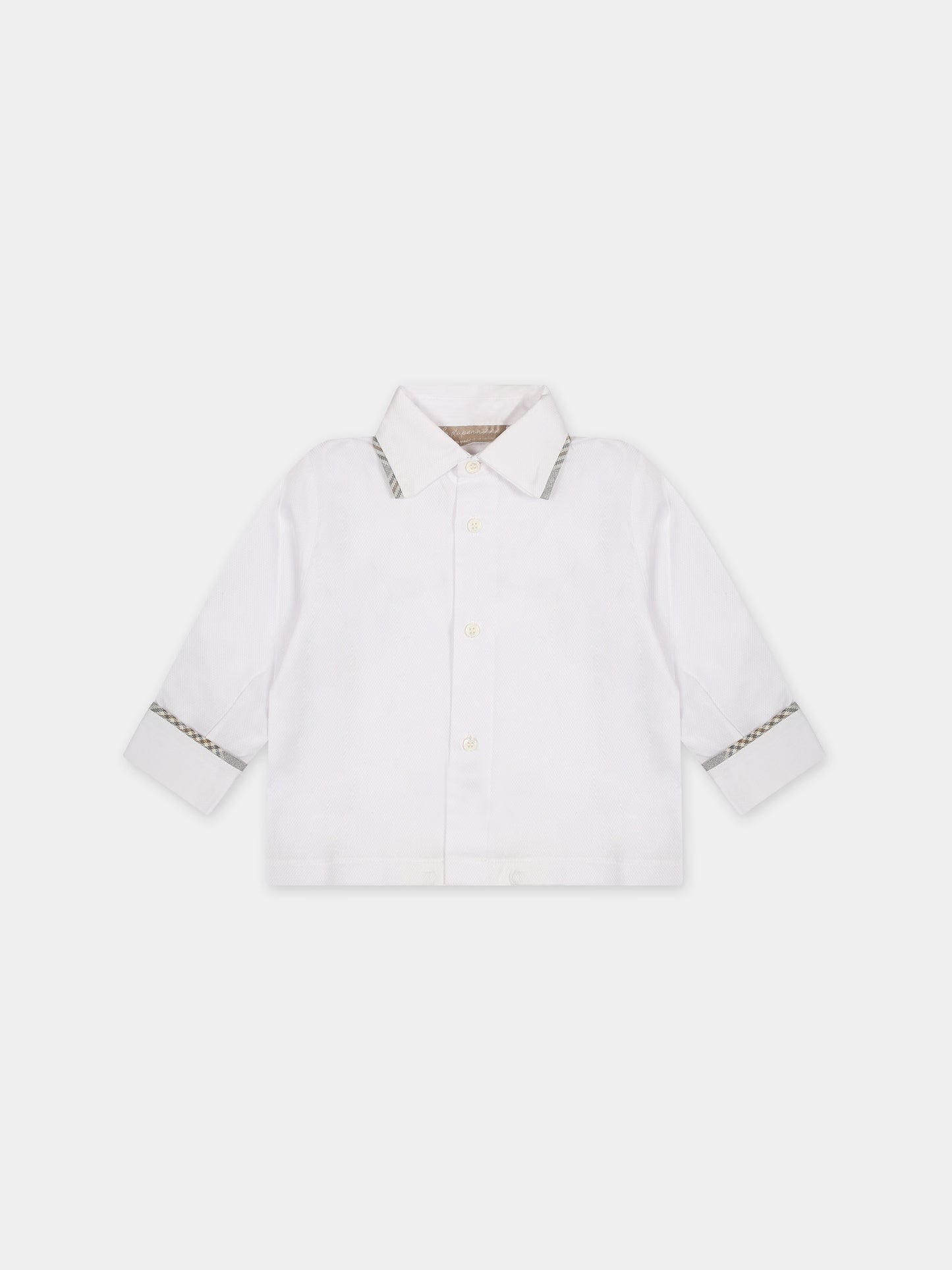Camicia bianca per neonato,La Stupenderia,CCCM51Z19