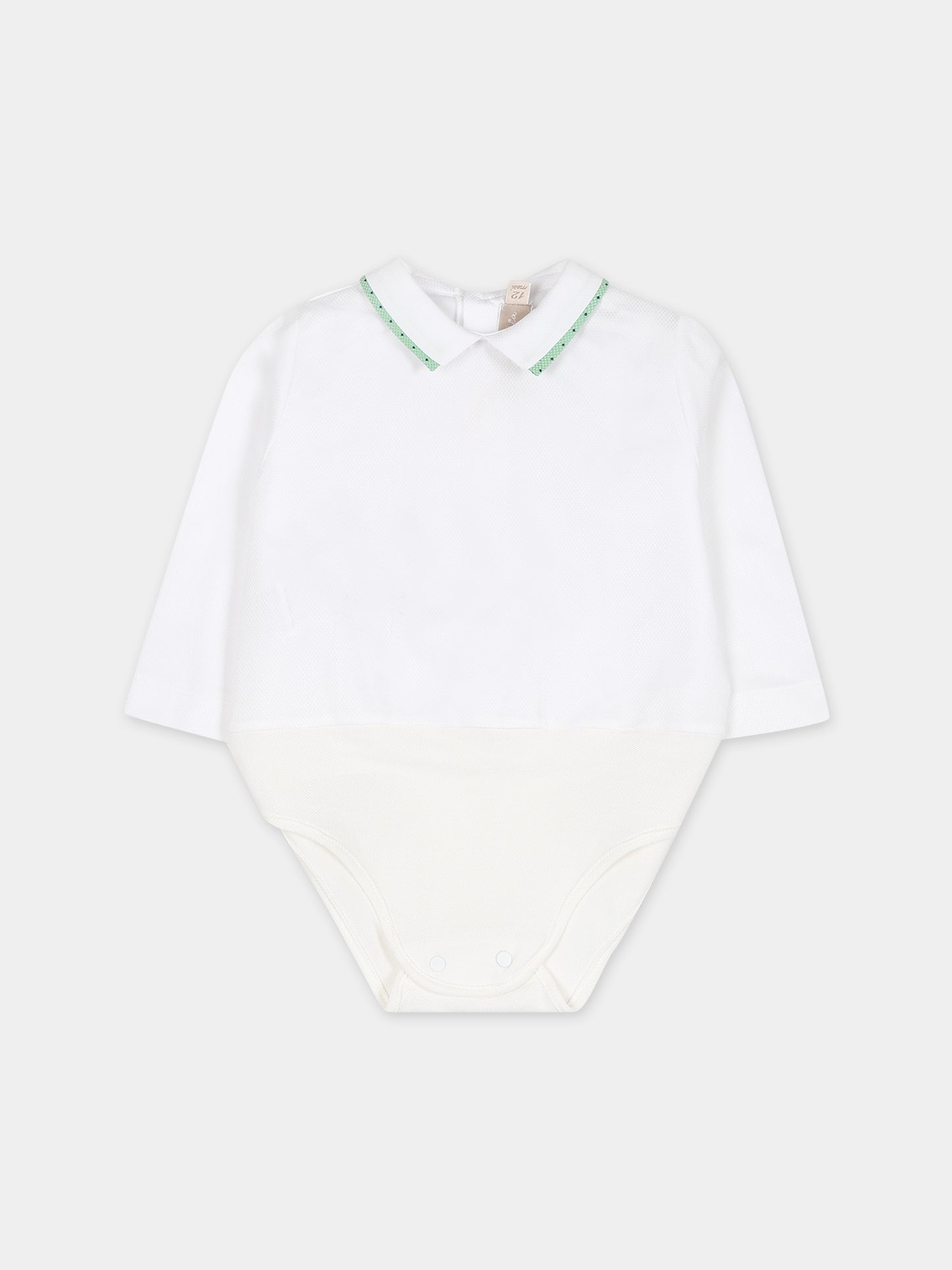 Completo verde per neonato con pois,La Stupenderia,CBCT51Q47