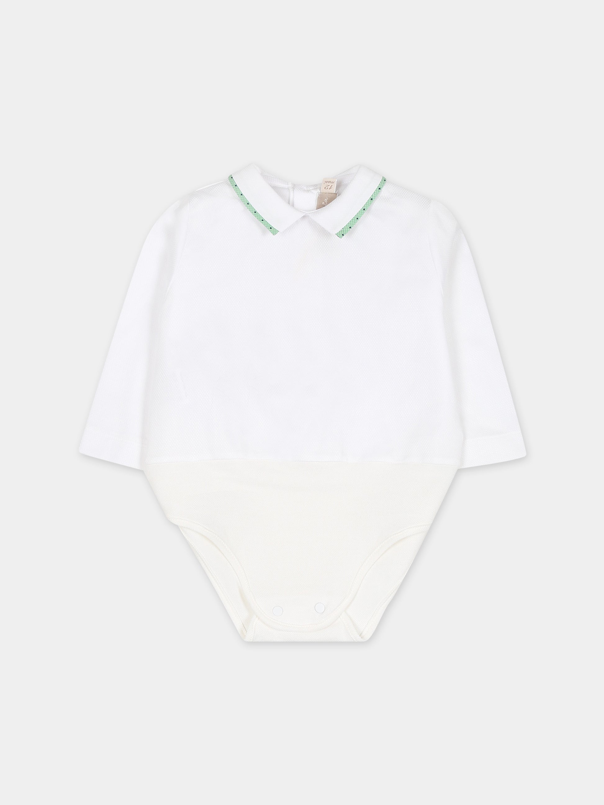 Completo verde per neonato con pois,La Stupenderia,CBCT51Q47