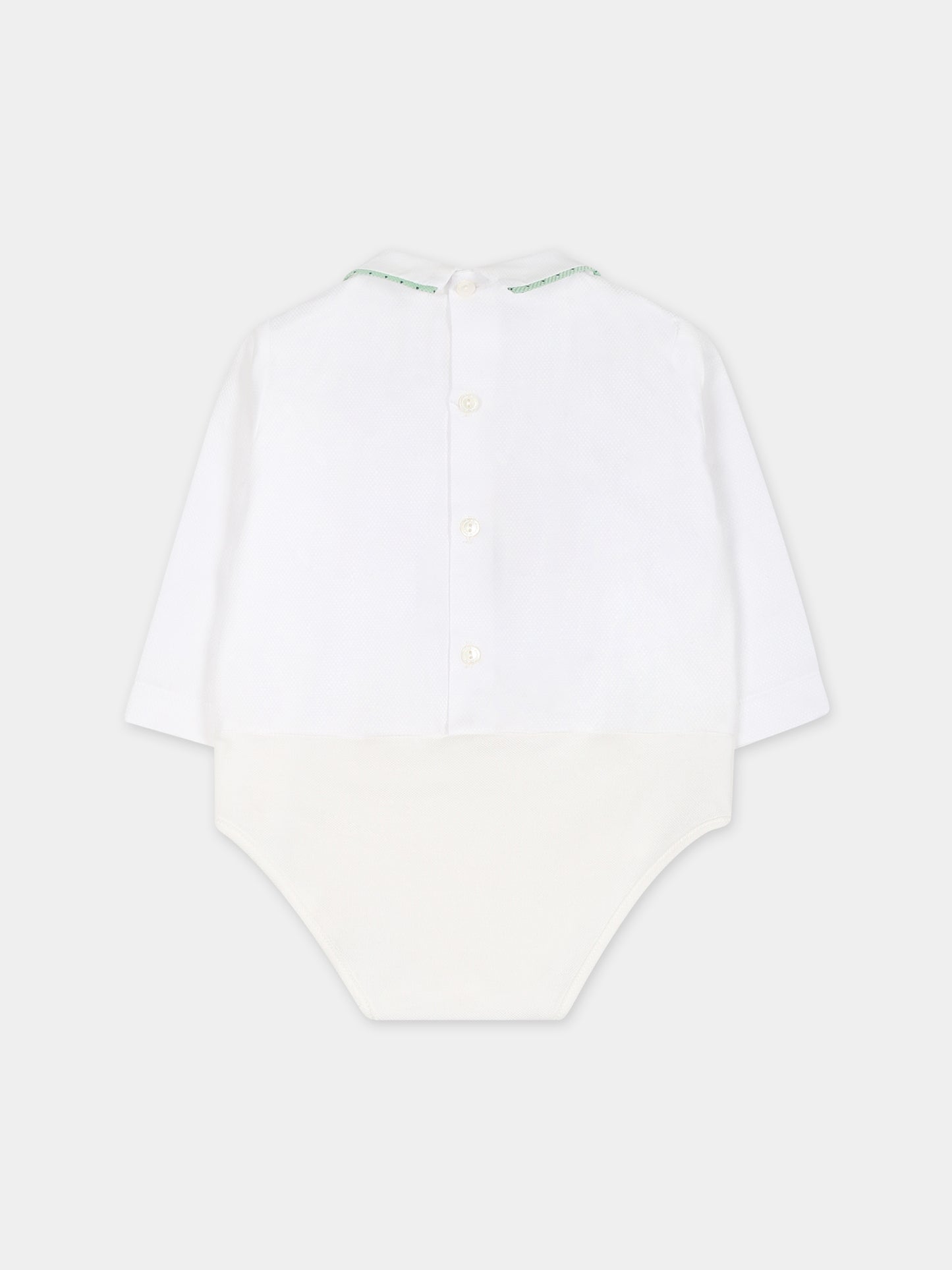 Completo verde per neonato con pois,La Stupenderia,CBCT51Q47