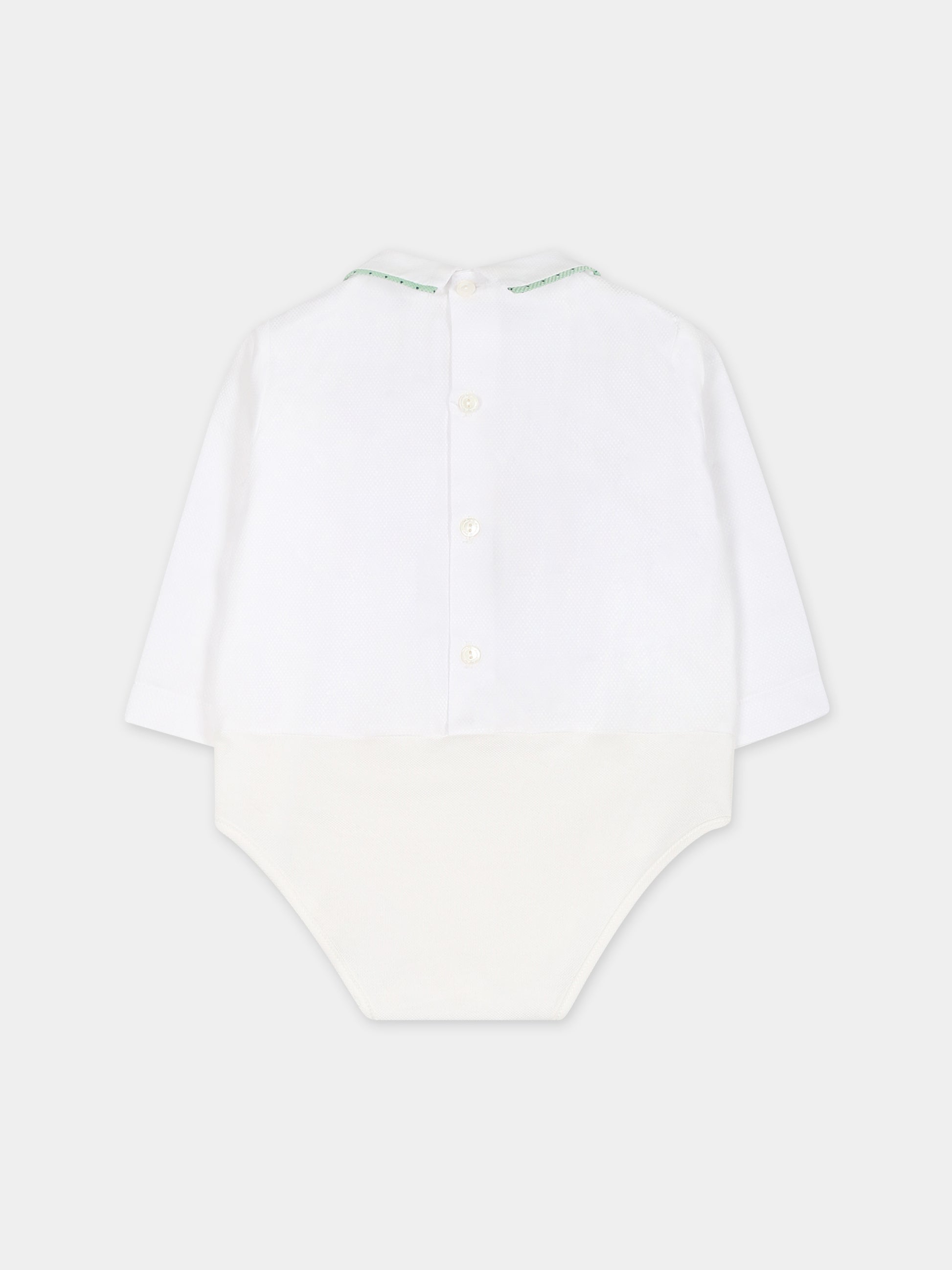 Completo verde per neonato con pois,La Stupenderia,CBCT51Q47