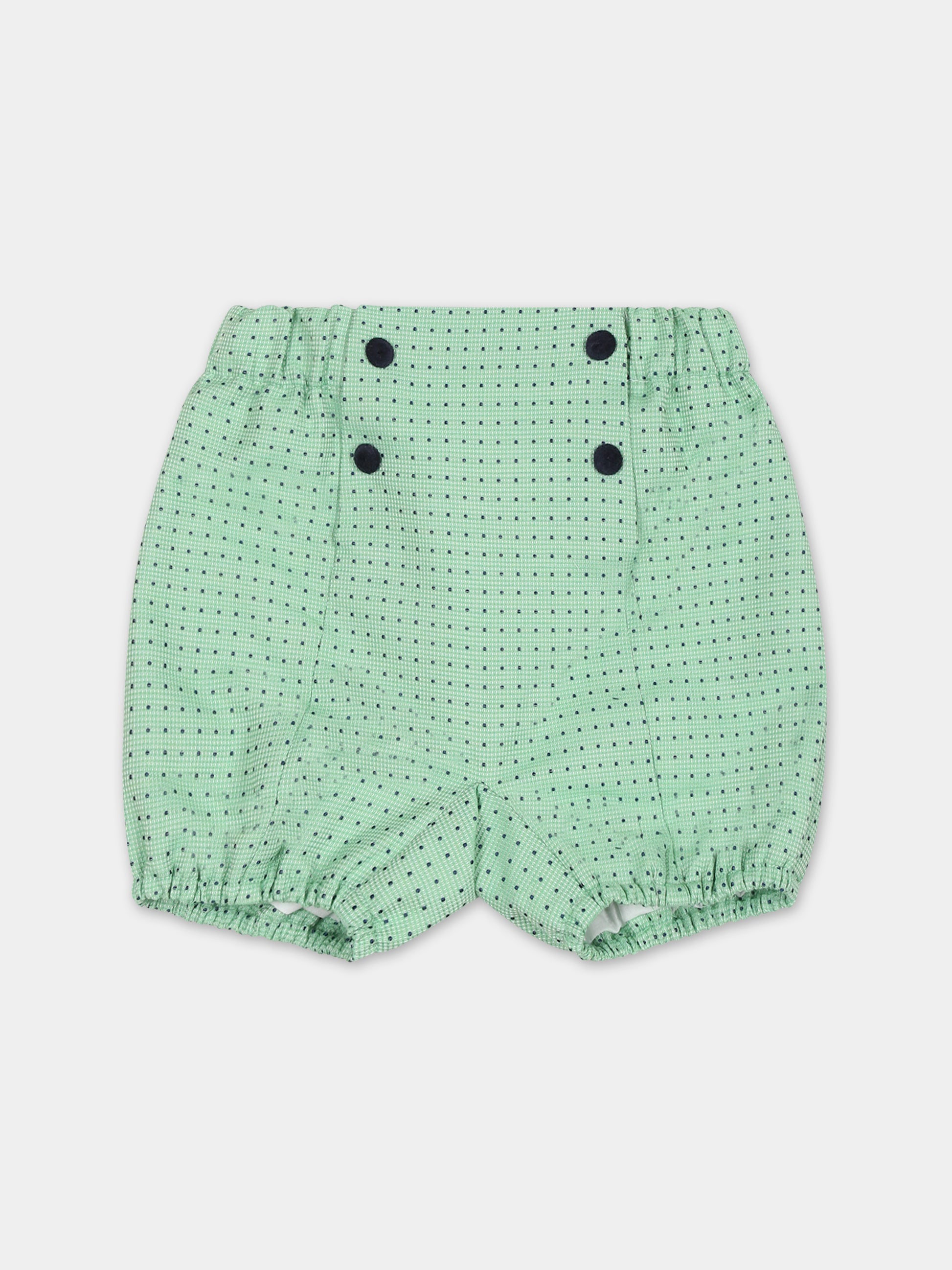 Completo verde per neonato con pois,La Stupenderia,CBCT51Q47