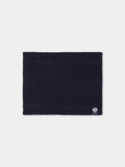 Scaldacollo blu per bambino con logo,North Sails,727332 000 0802