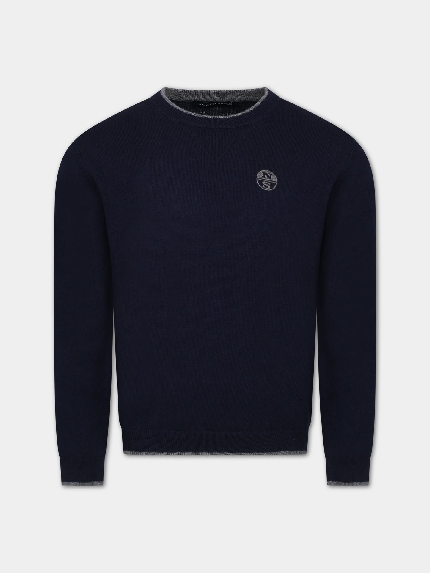 Maglione blu per bambino con logo,North Sails,796170 000 0802