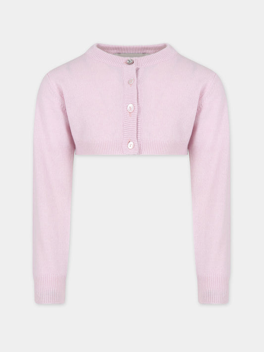 Cardigan rosa per bambina,Simonetta,ST9A80 W0052 578