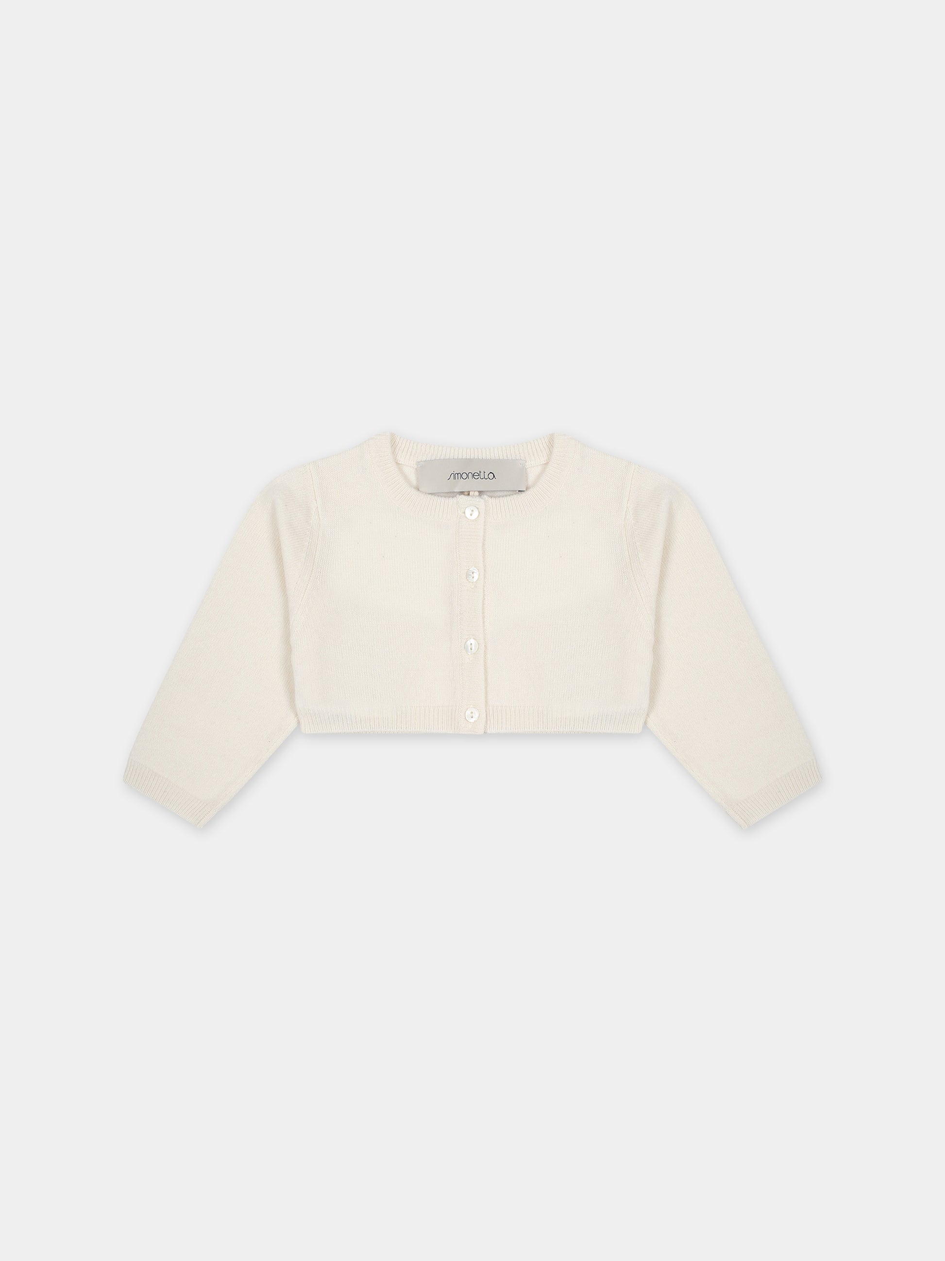 Cardigan avorio per neonata,Simonetta,ST9000 W0052 101