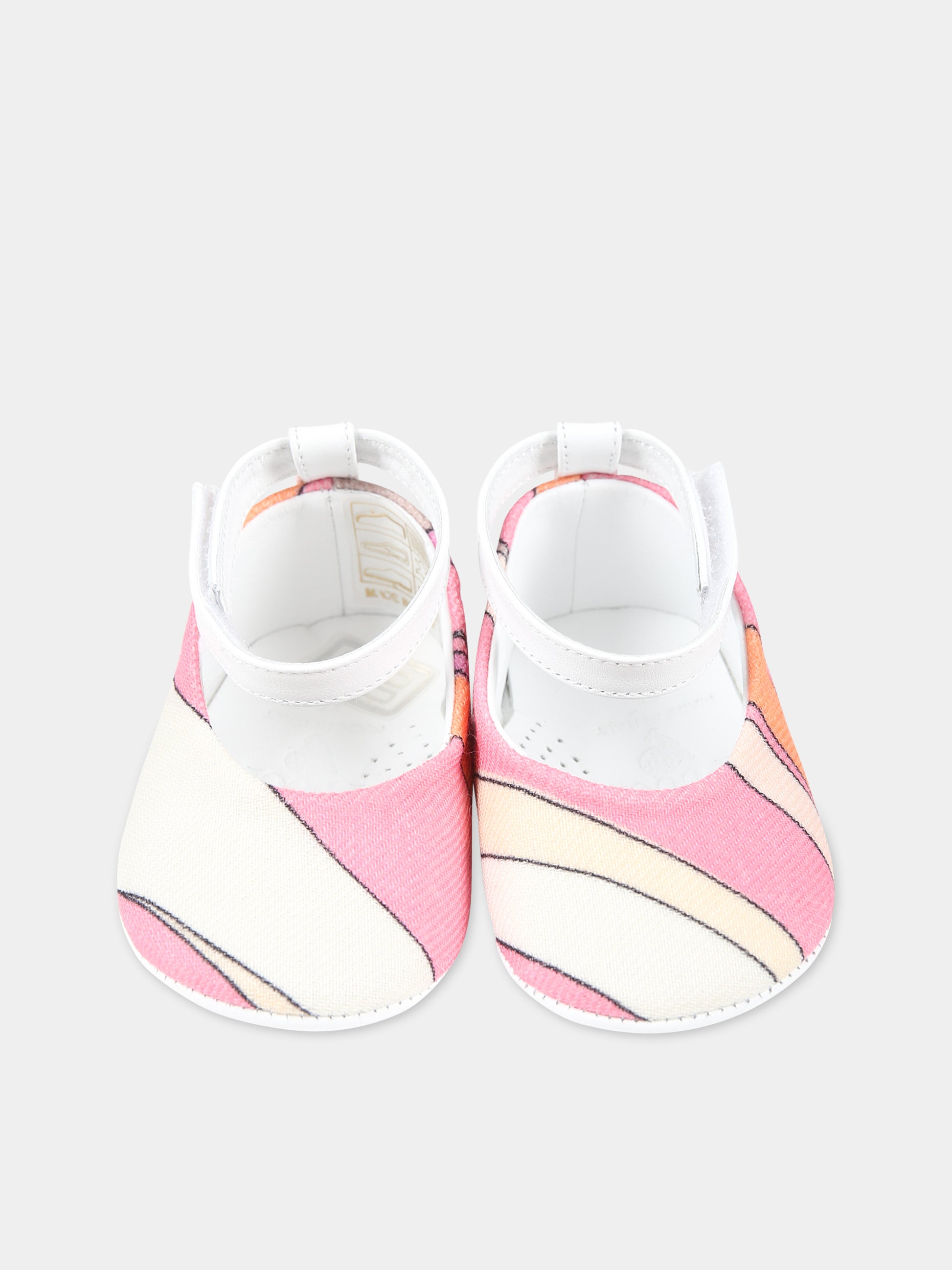 Ballerine rosa per neonata con stampa,Emilio Pucci Junior,PT0136 P0333 515AR