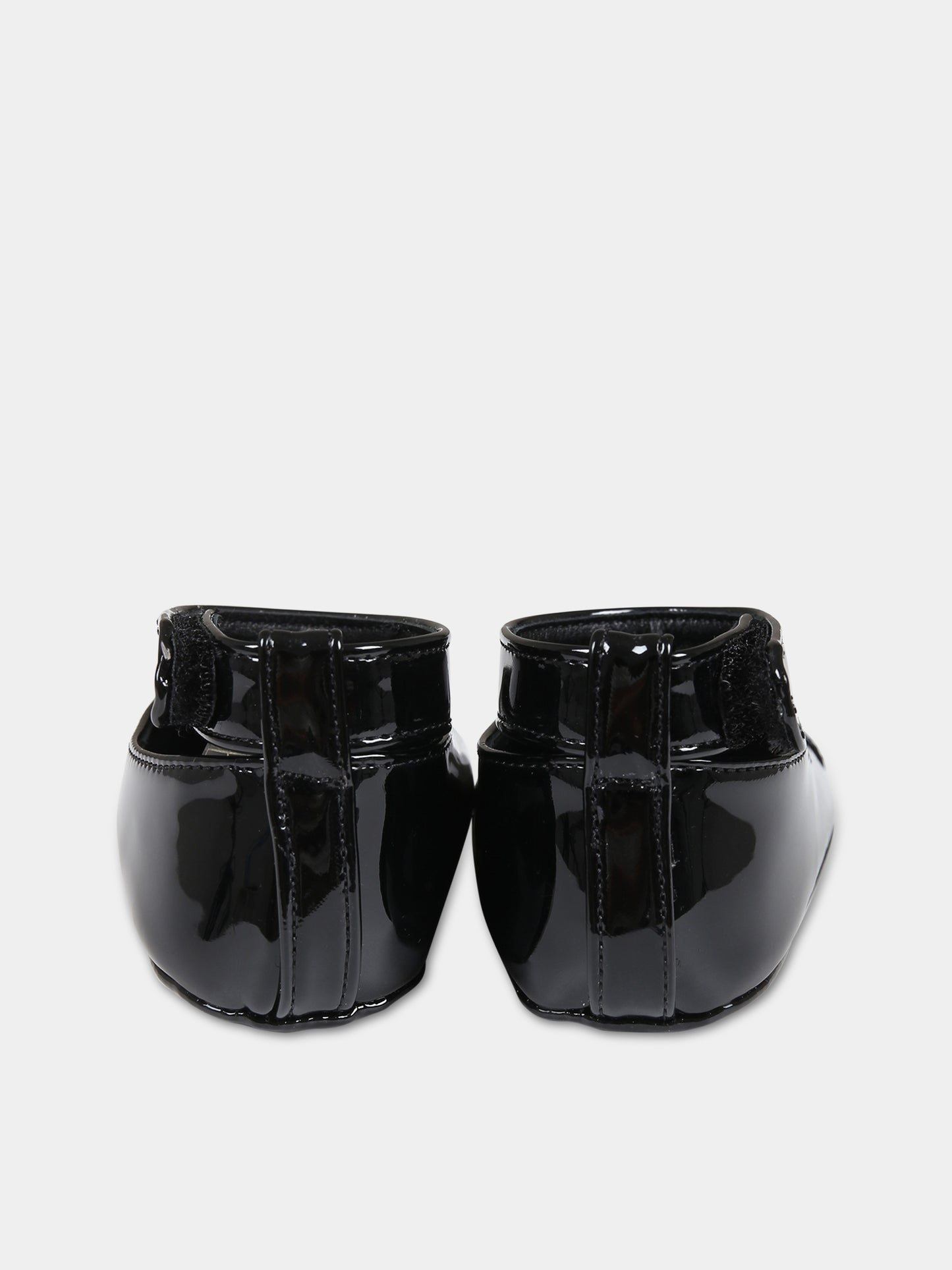 Ballerine nere per neonata con logo,Balmain Kids,BT0016 Z1629 930