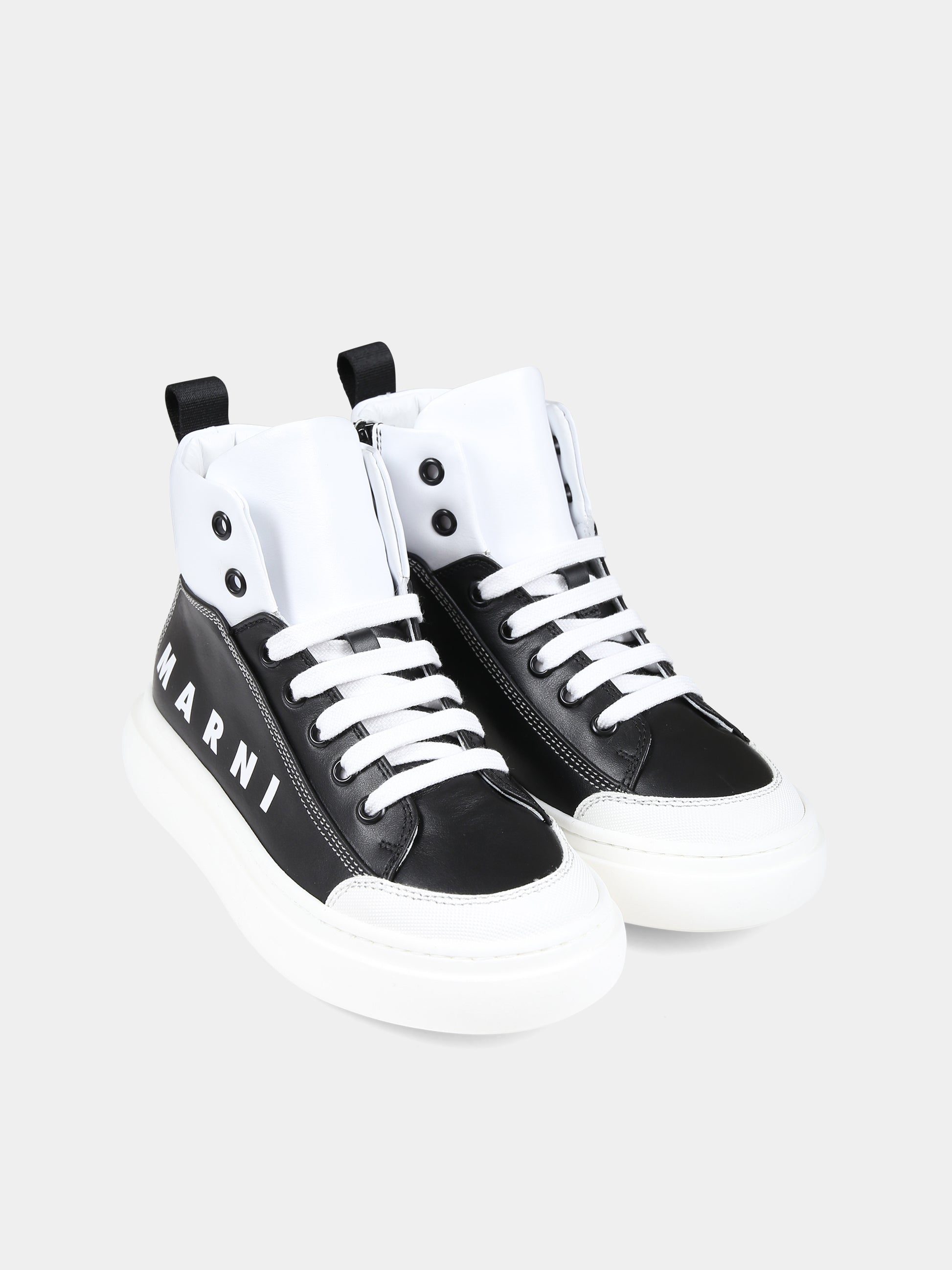 Sneakers nere per bambini con logo,Marni Kids,75345 1