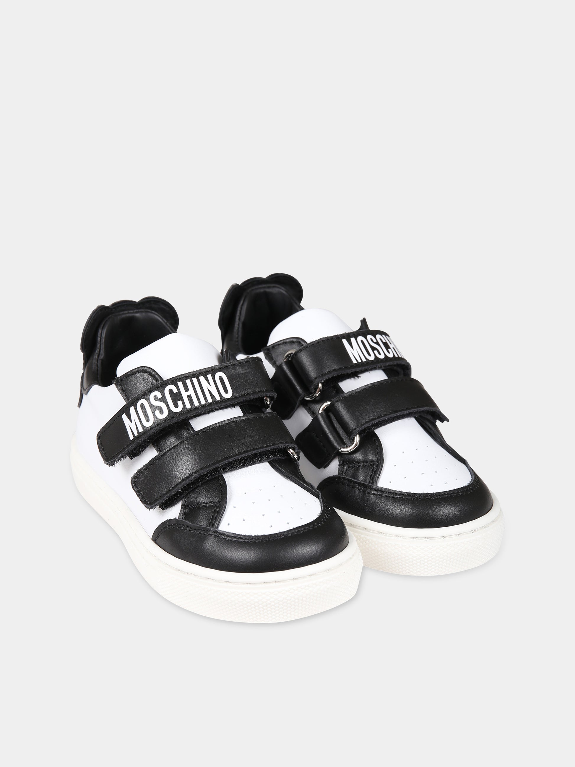 Sneakers nere per neonato con Teddy  Bear e logo,Moschino Kids,75876 2