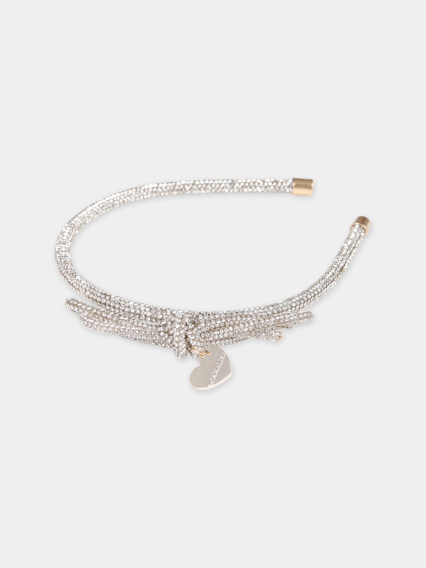 Cerchietto argento per bambina con fiocco,Monnalisa,17B015 2758 0001