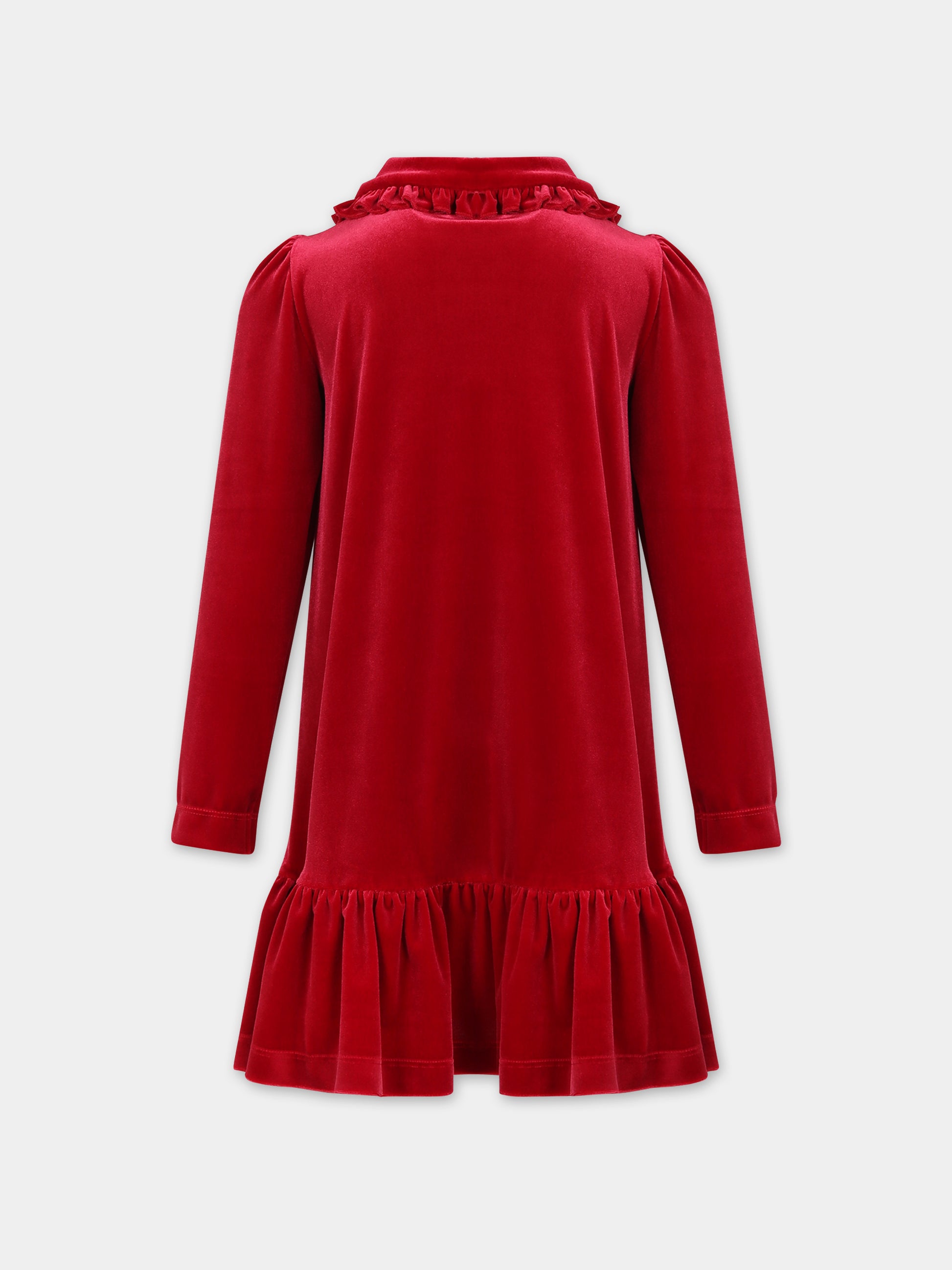 Vestito rosso per bambina,Monnalisa,11B909 2850 0043