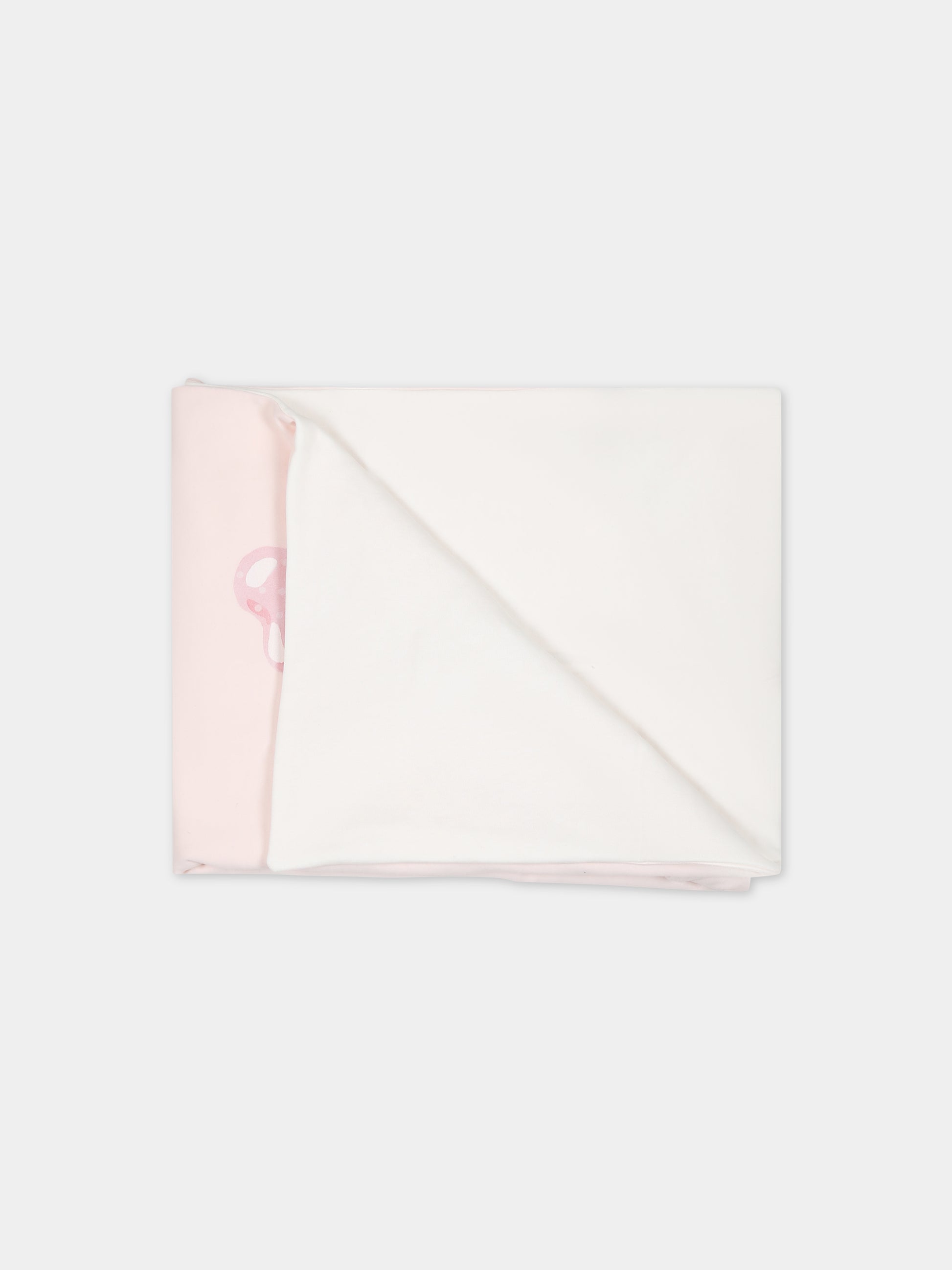 Coperta rosa per neonata con orso e logo,Monnalisa,35B009 2004 0092