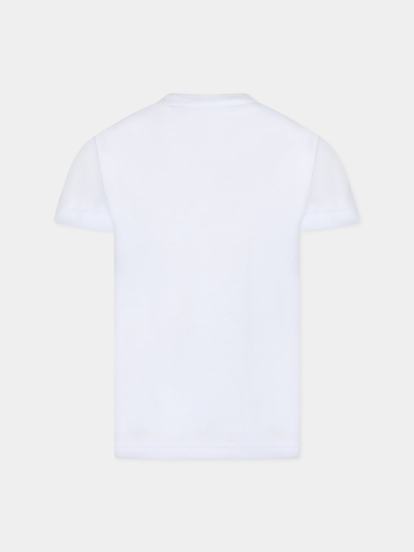 T-shirt bianca per bambini con logo e stampa,Dsquared2,DQ2166 D00MV DQ100