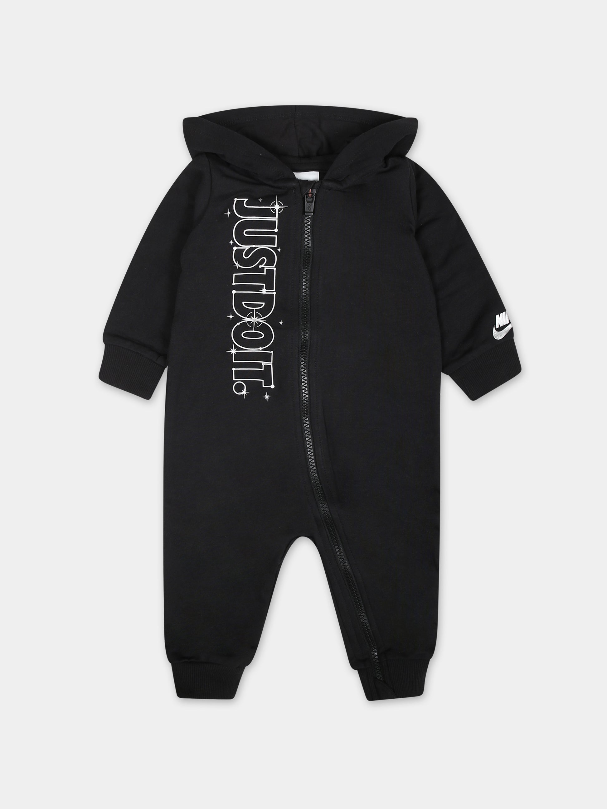 Tutina nera per neonati con logo,Nike,56L404 023