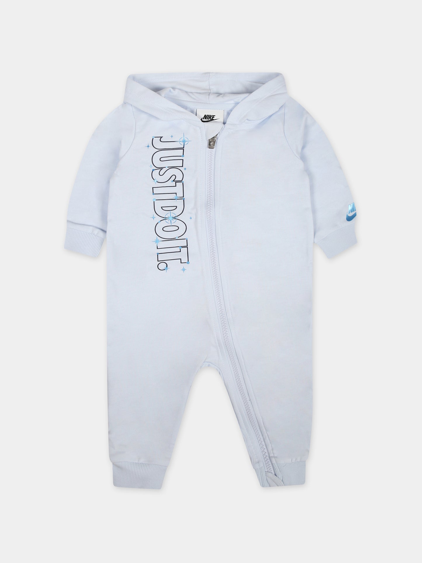Tutina celeste per neonato con logo,Nike,56L404 U5M