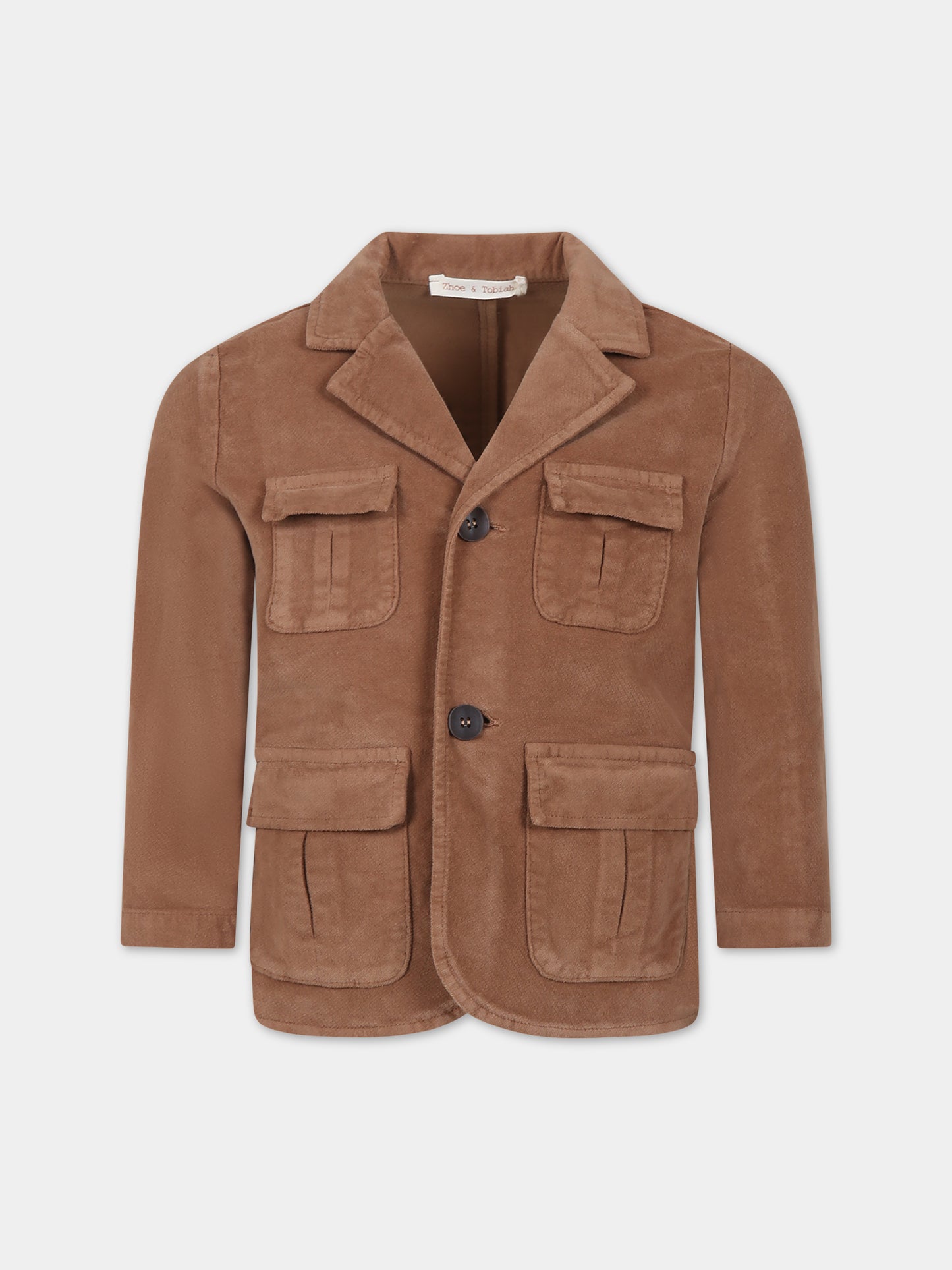 Giacca marrone per bambino,Zhoe & Tobiah,PJS14 159
