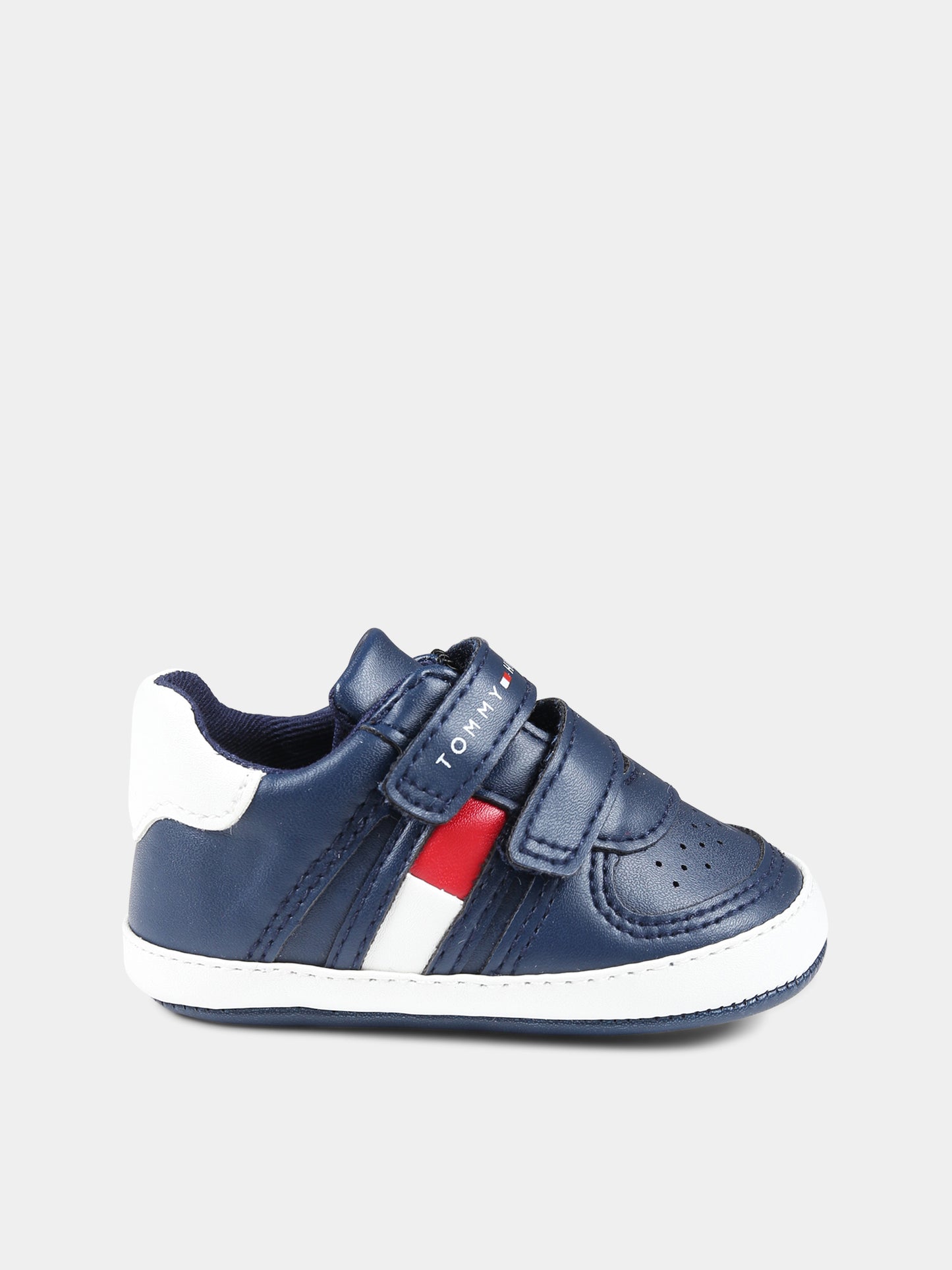 Sneakers blu per neonato con logo,Tommy Hilfiger Junior,T0B4 33090 1433A474