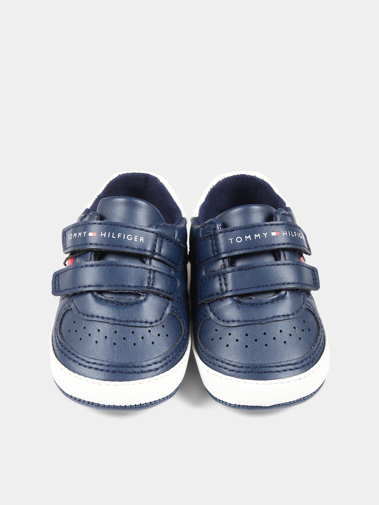 Sneakers blu per neonato con logo,Tommy Hilfiger Junior,T0B4 33090 1433A474