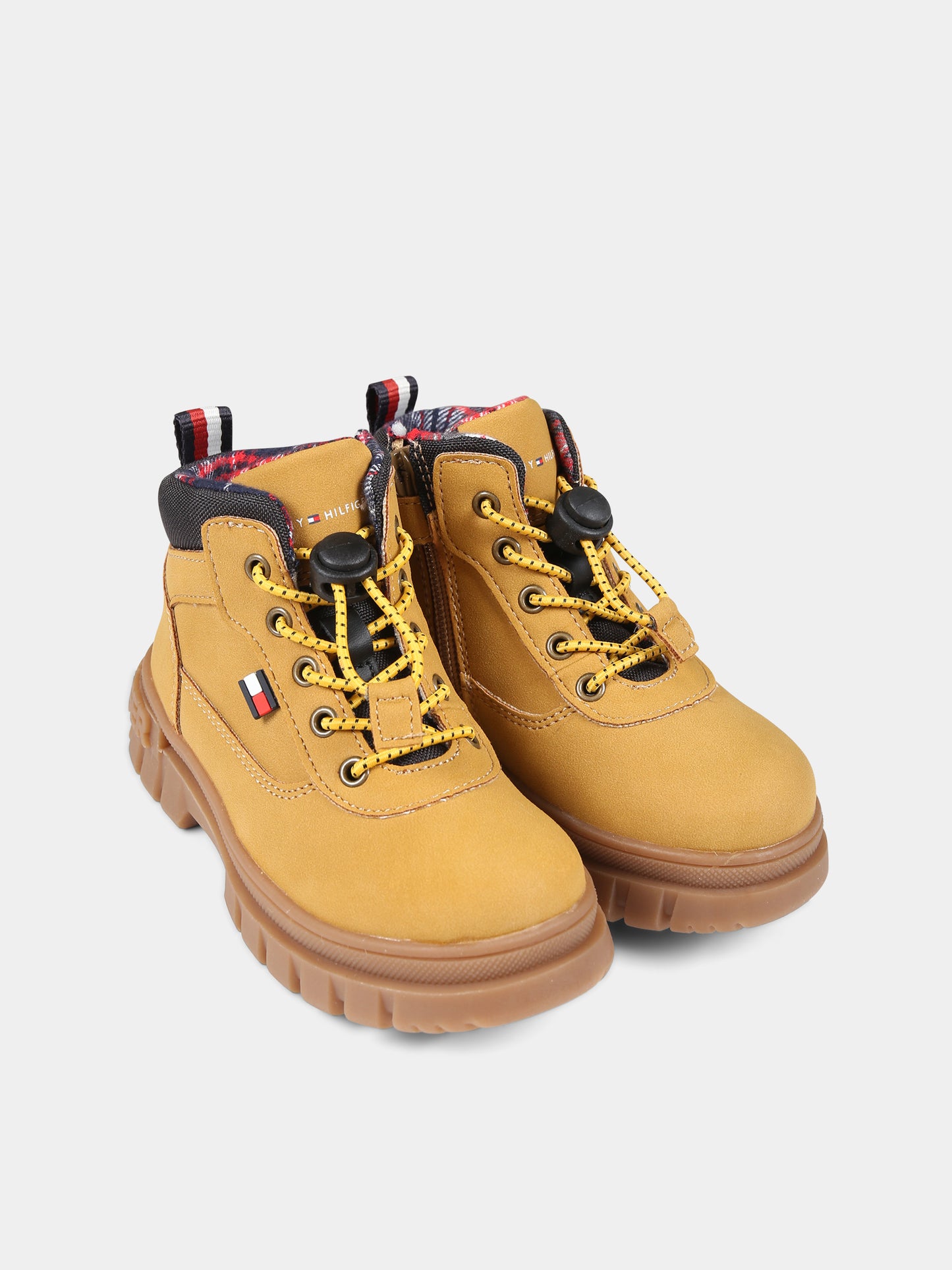 Stivaletti gialli per bambino con logo,Tommy Hilfiger Junior,T1B5 33154 0316A105