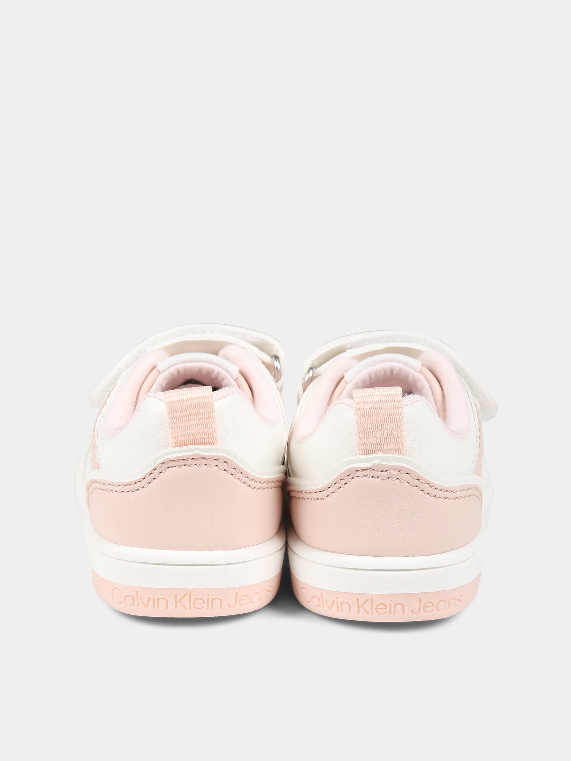 Sneakers bianche per bambina con logo,Calvin Klein Kids,V1A9 80652 1355A507