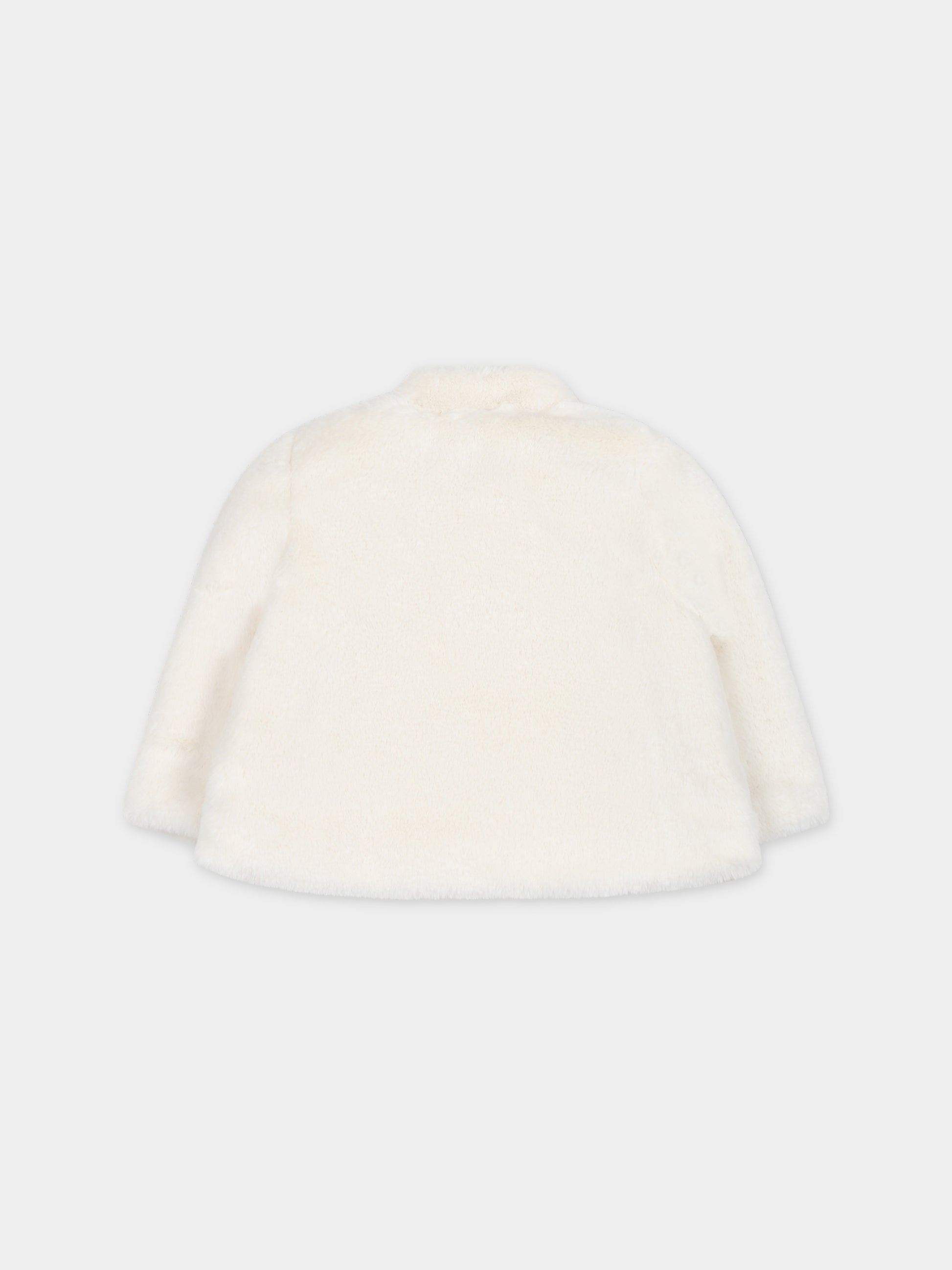 Ecopellicccia avorio per neonata con fiocco,Mayoral,2415 013