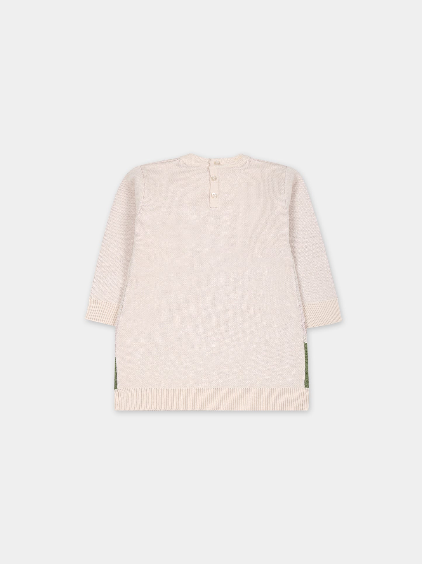 Vestito avorio per neonata con logo,Mayoral,2990 069