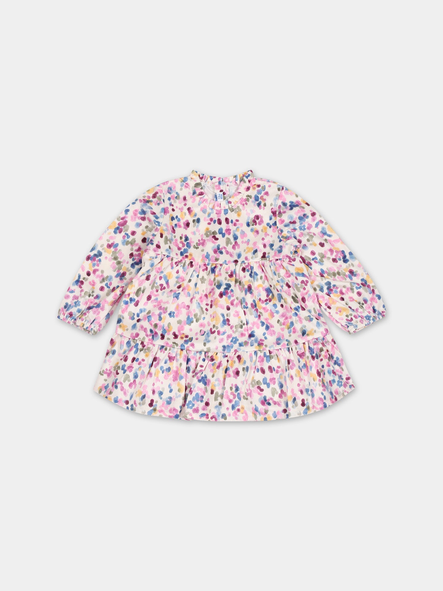 Vestito avorio per neonata con stampa,Mayoral,2985 048