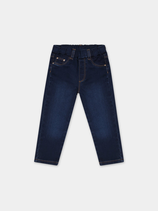 Jeans blu per neonata con cuori,Mayoral,576 037