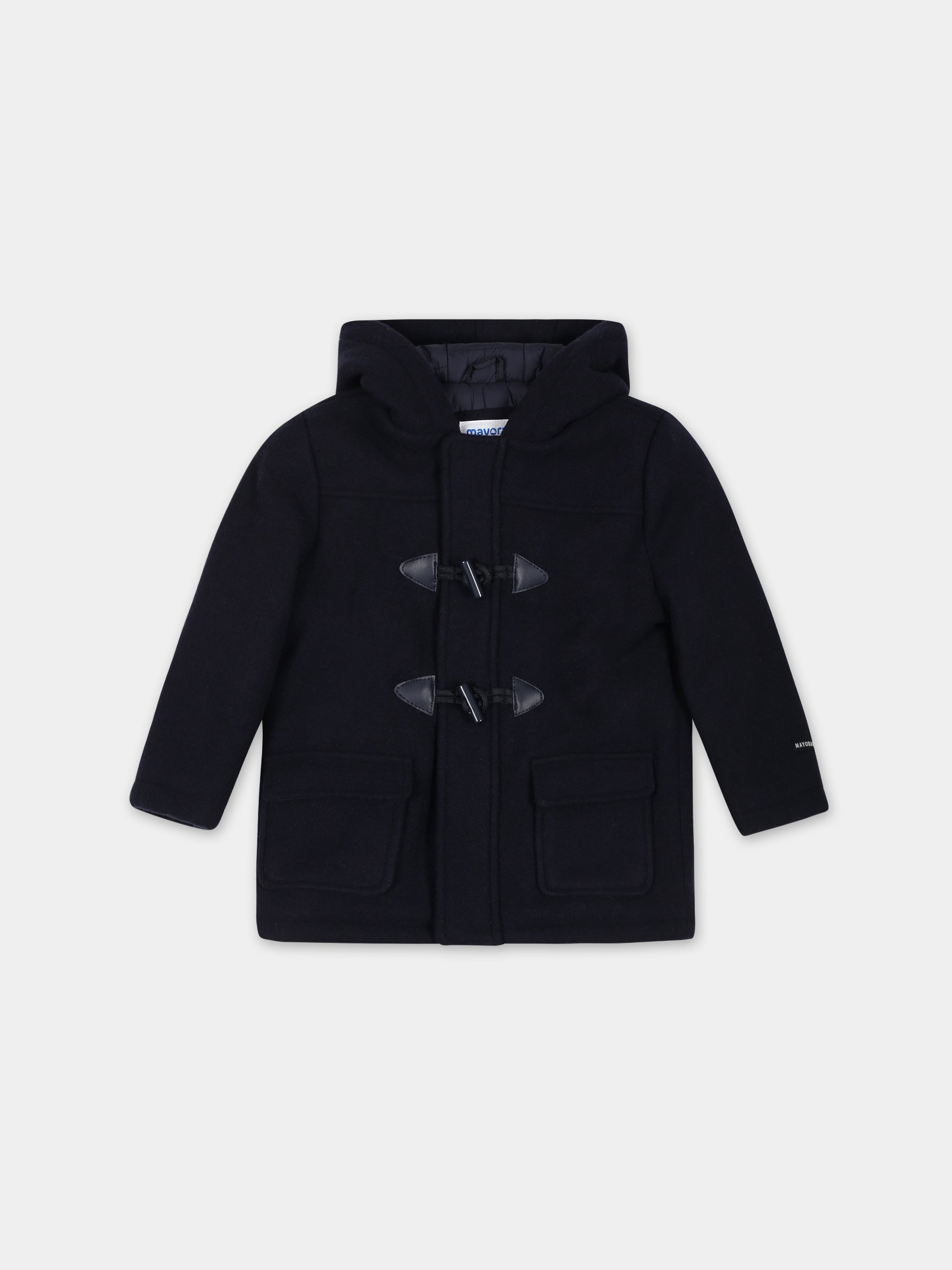 Cappotto blu per neonato con logo,Mayoral,2442 023