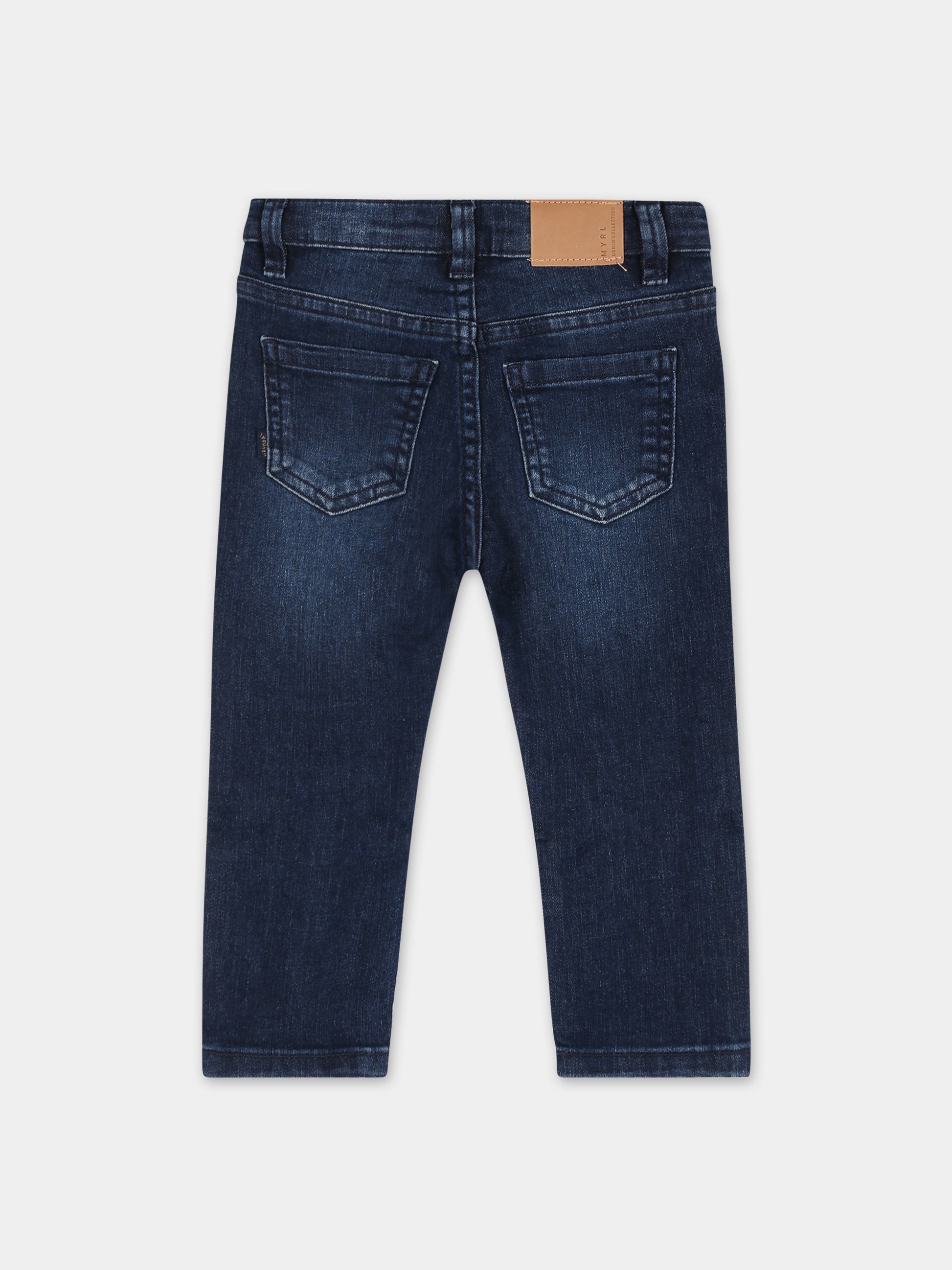 Jeans blu per neonato con logo,Mayoral,510  017