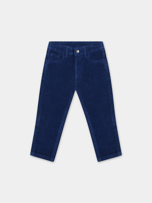 Pantaloni blu per neonato con logo,Mayoral,502 011