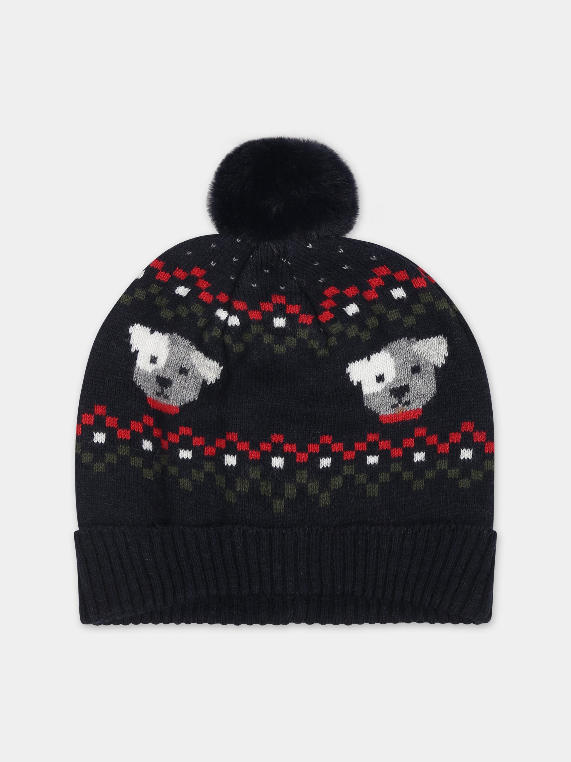 Set blu per neonato con motivo jacquard,Mayoral,10533 094