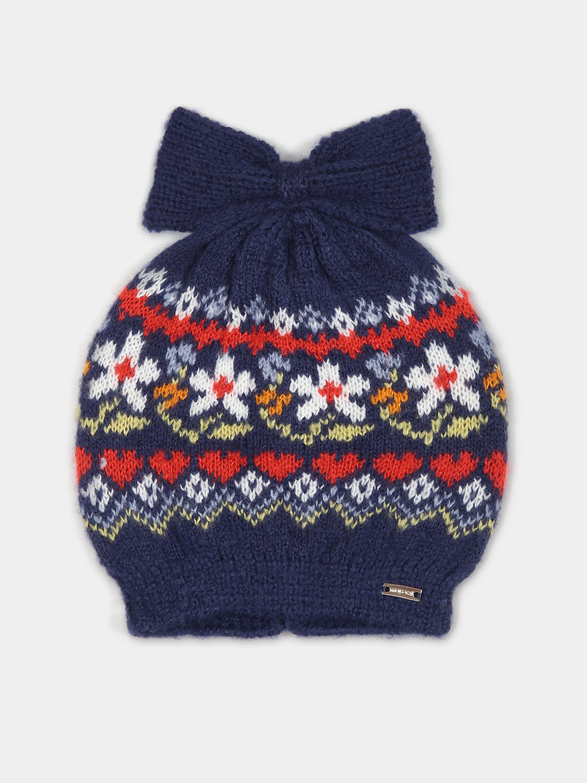 Set blu per neonata con motivo jacquard,Mayoral,10536 086