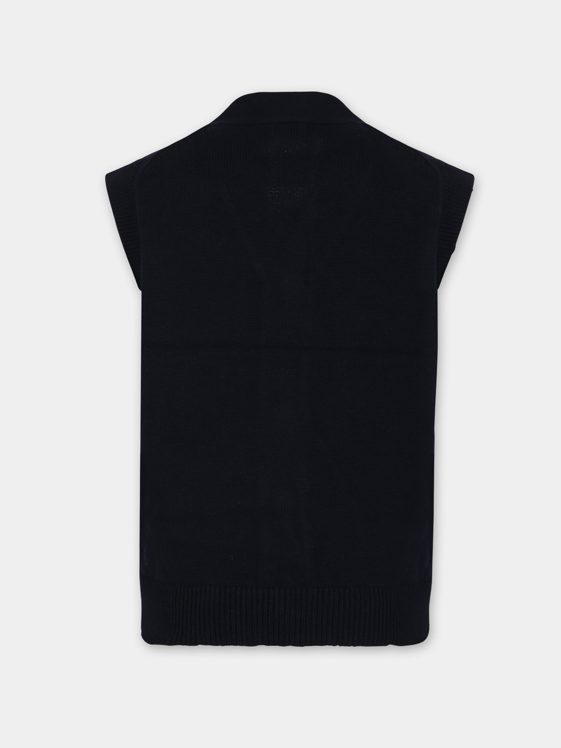 Maglia gilet blu per bambino con logo,Mayoral,4327 079