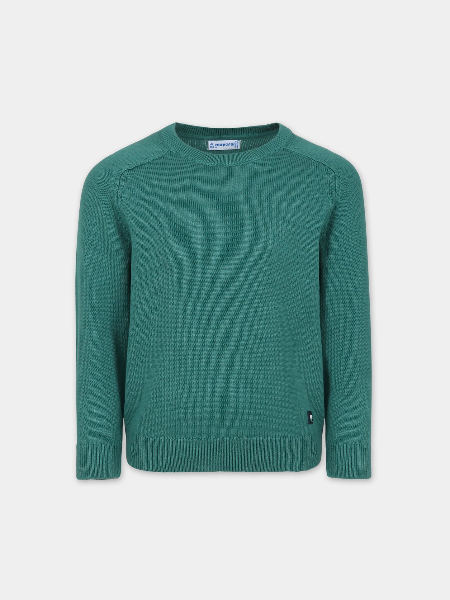 Maglione verde per bambino con logo,Mayoral,311 067