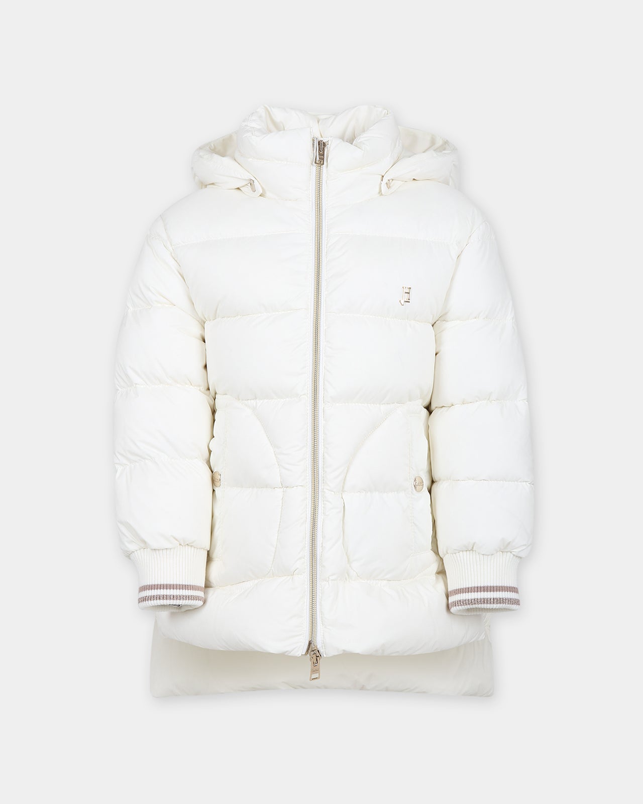 Piumino bianco per bambina con logo,Herno Kids,PI000160G 19288 1000