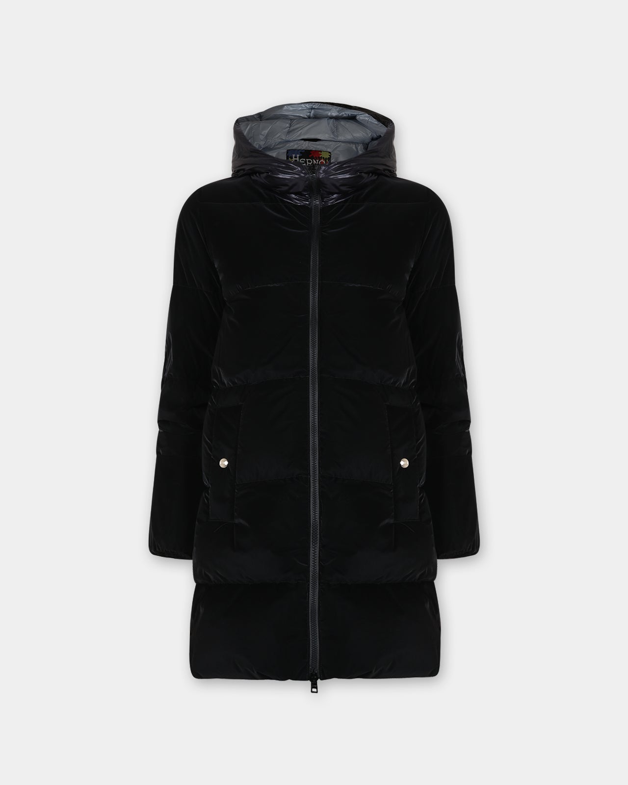 Piumino nero per bambina con logo,Herno Kids,PI000155G 12500 9300