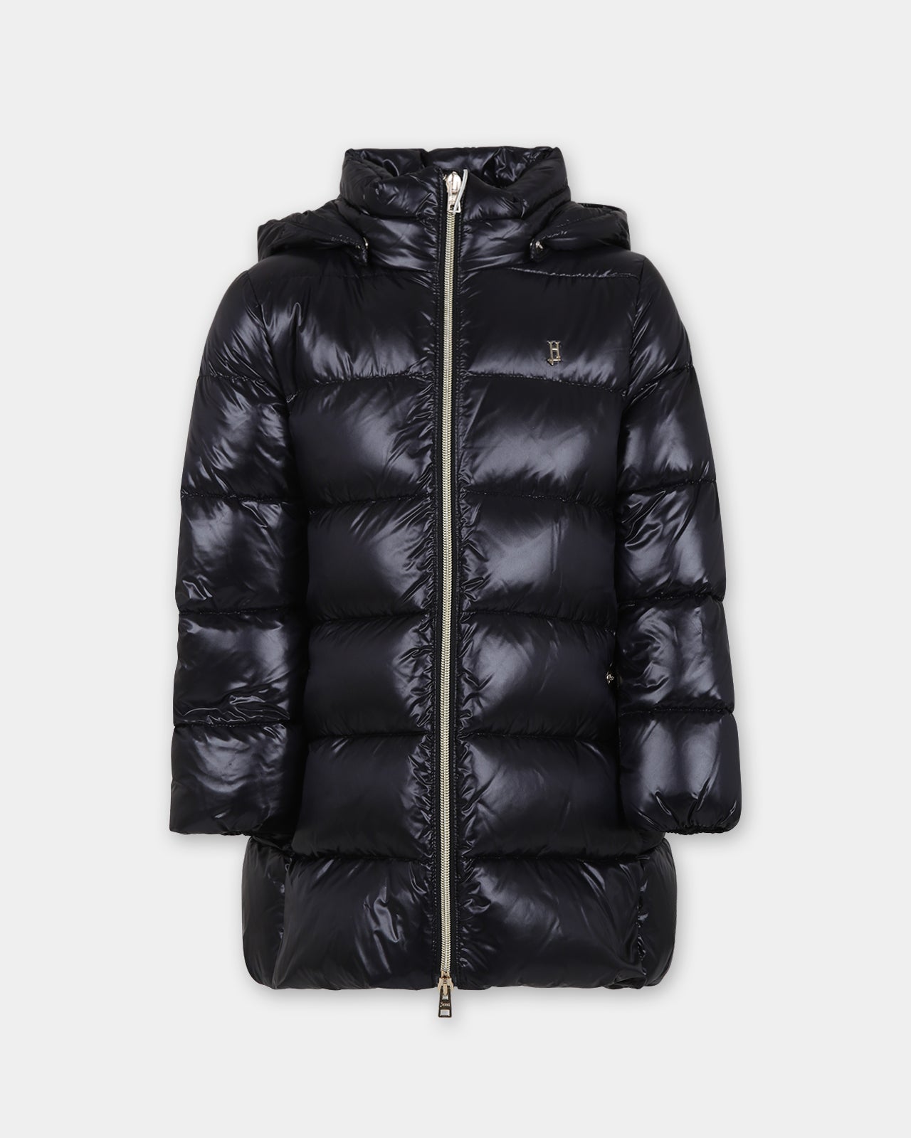 Piumino nero per bambina con logo,Herno Kids,PI000164G 12017 9300