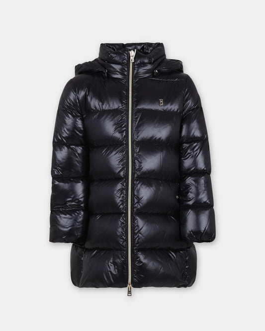 Piumino nero per bambina con logo,Herno Kids,PI000164G 12017 9300