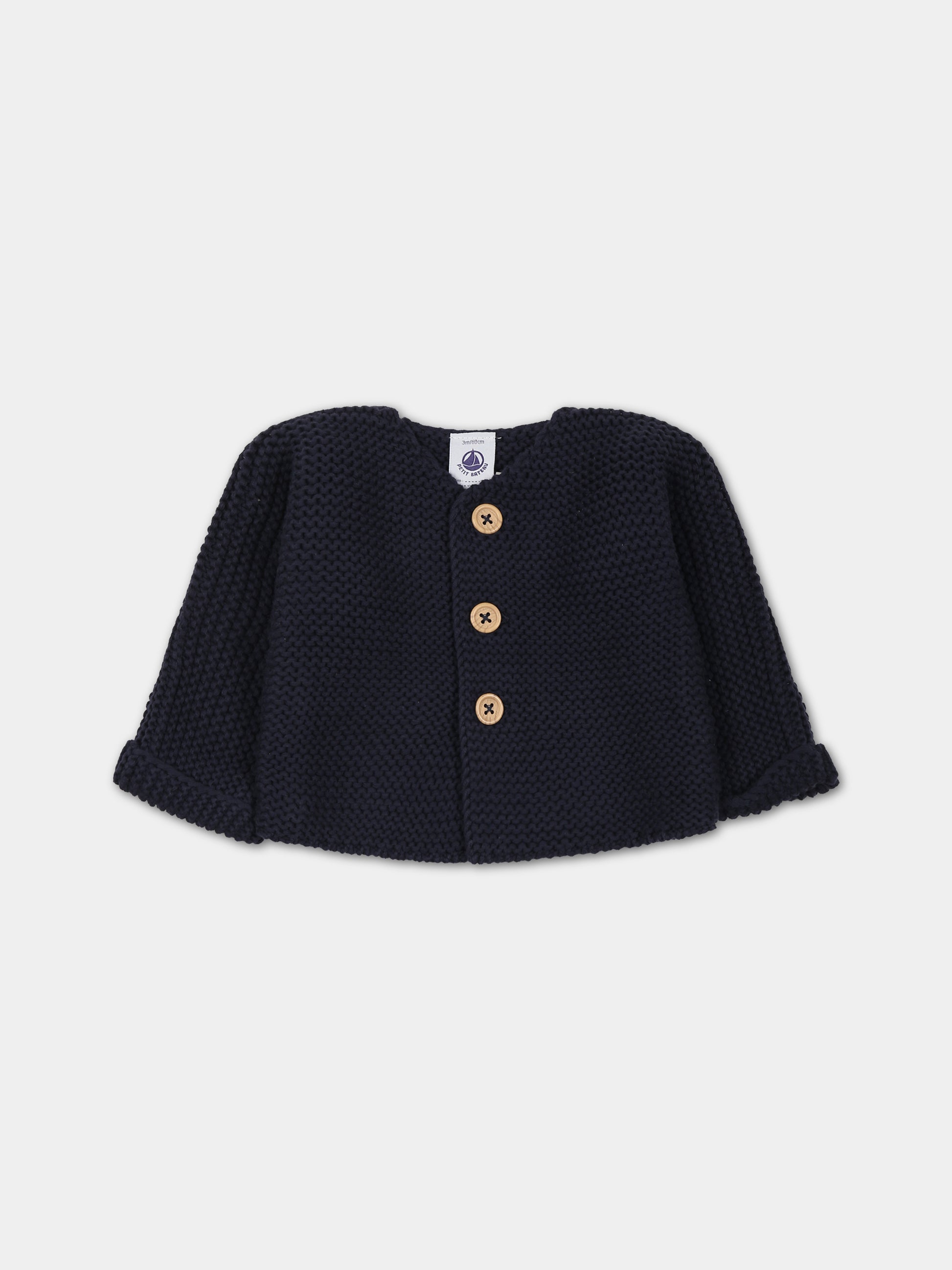 Cardigan blu per neonati,Petit Bateau,A08BQ 02