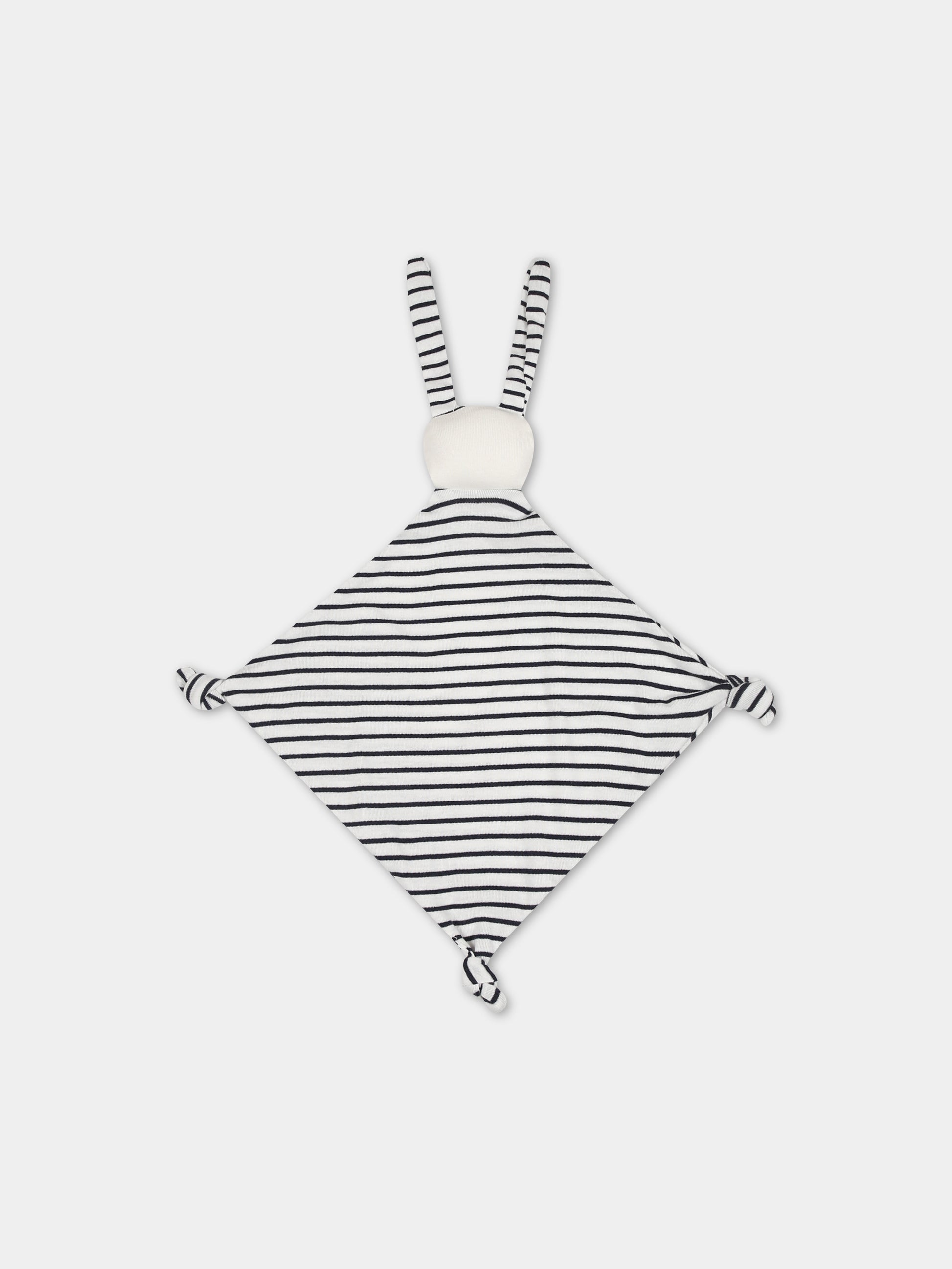 Doudou bianco per neonati con coniglio,Petit Bateau,A081J 01
