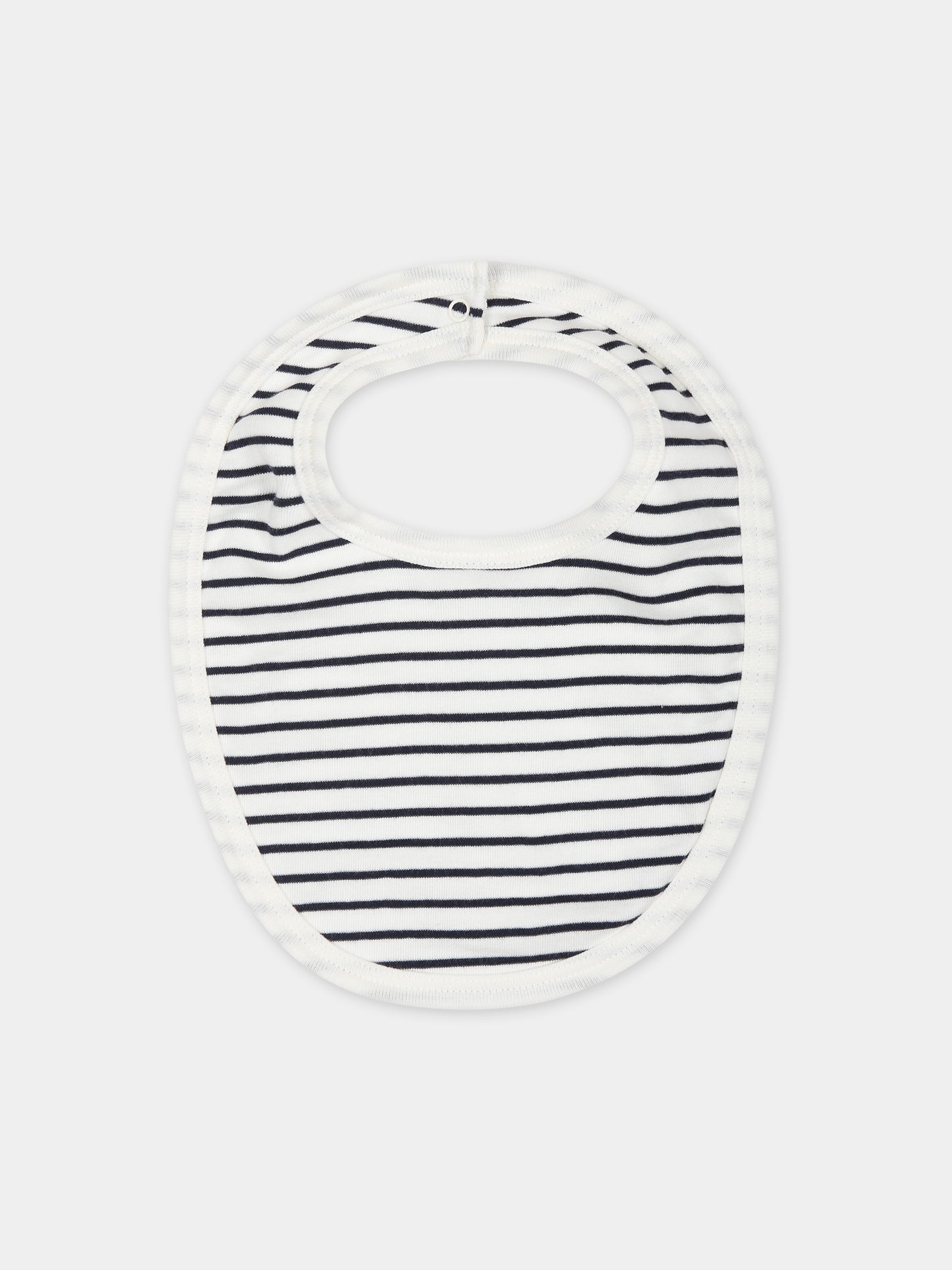 Set bavaglini bianco per neonata con cuori e righe,Petit Bateau,A08JC 03