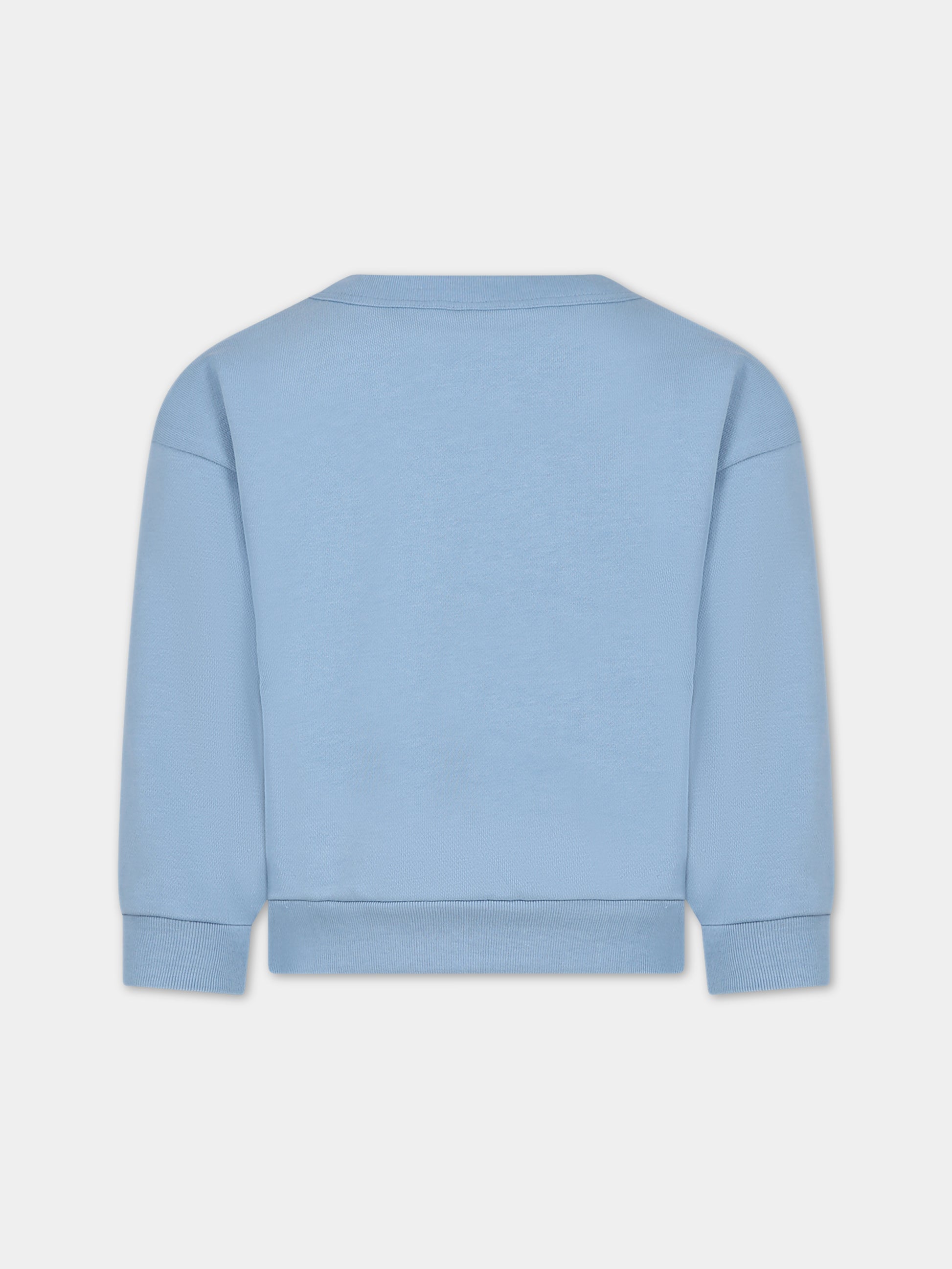 Felpa azzzura per bambino con logo,Petit Bateau,A0818 04