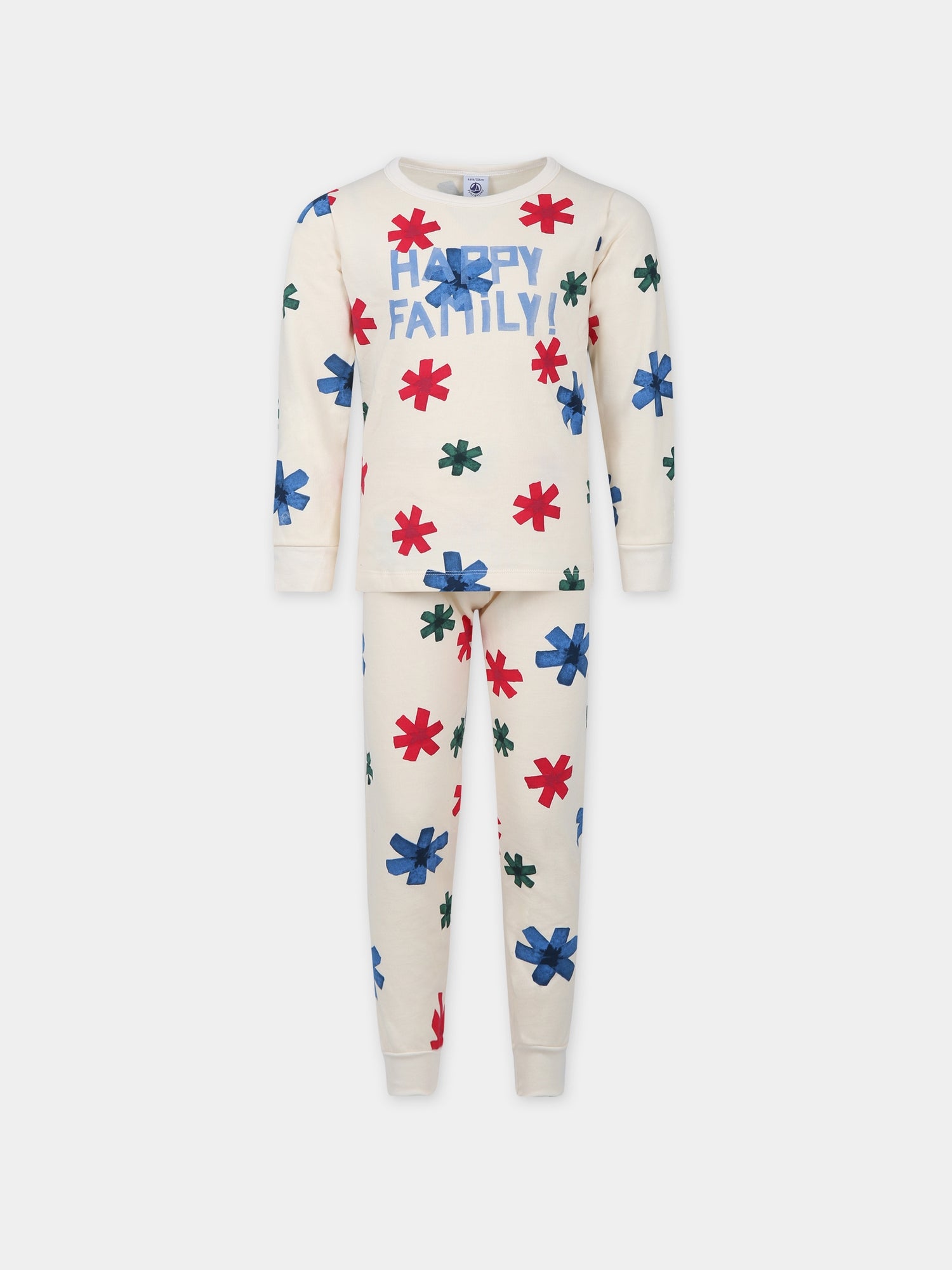 Pigiama avorio per bambini con stampa stelle,Petit Bateau,A086J 01