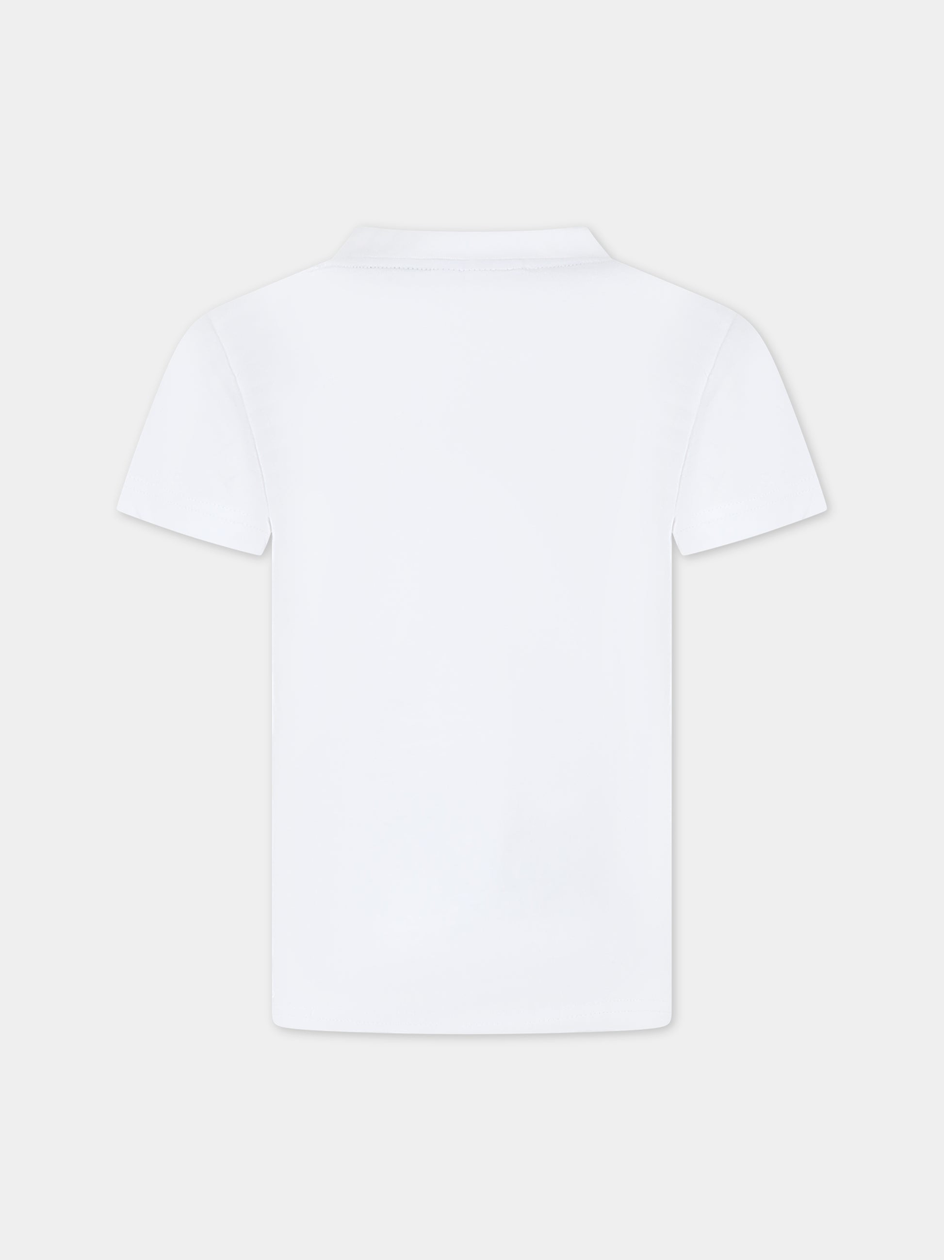 T-shirt bianca per bambino con patch logo iconico,Lacoste,TJ1122 001