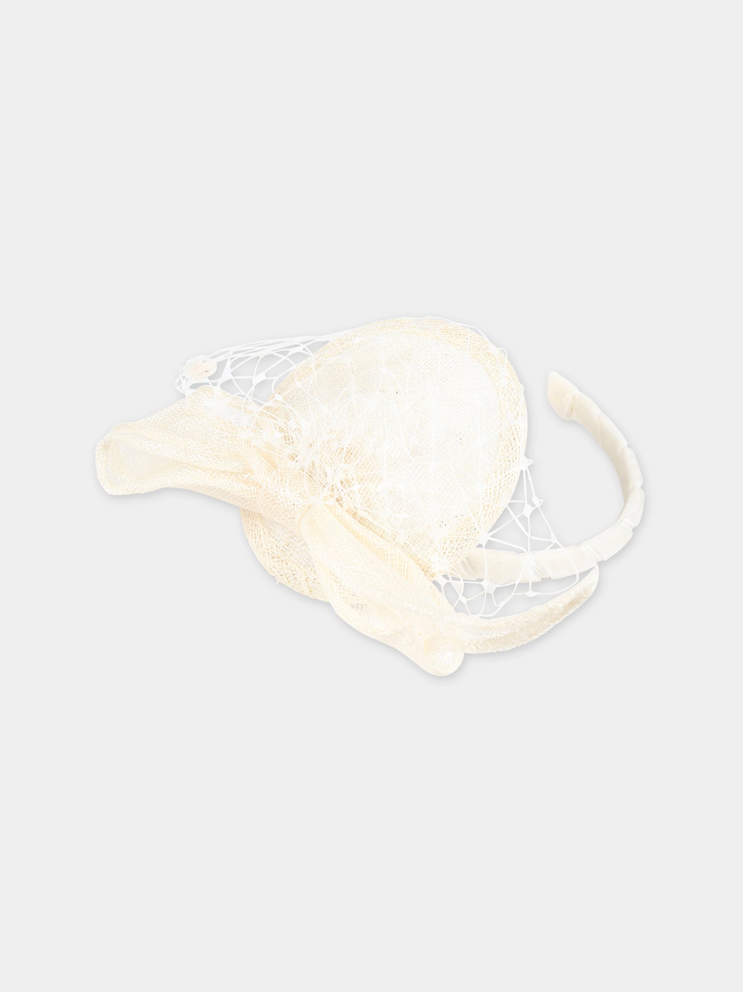 Cerchietto avorio per bambina con fiocco,Eirene,FW2324H11